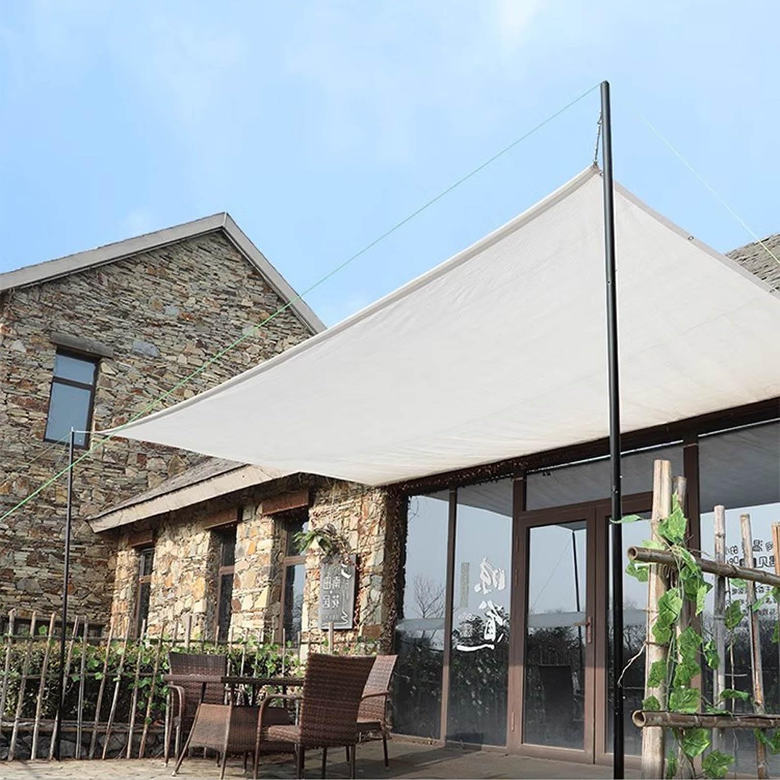 Tela De Sombra Blanca,Malla Sombra Exterior,Toldo Tipo Vela De Jardín,Toldo Vela De Sombra Rectangular,Tela De Sombra Exterior Transpirable Vela De Sombra Toldo Vela De Sombra(White,4x7m)