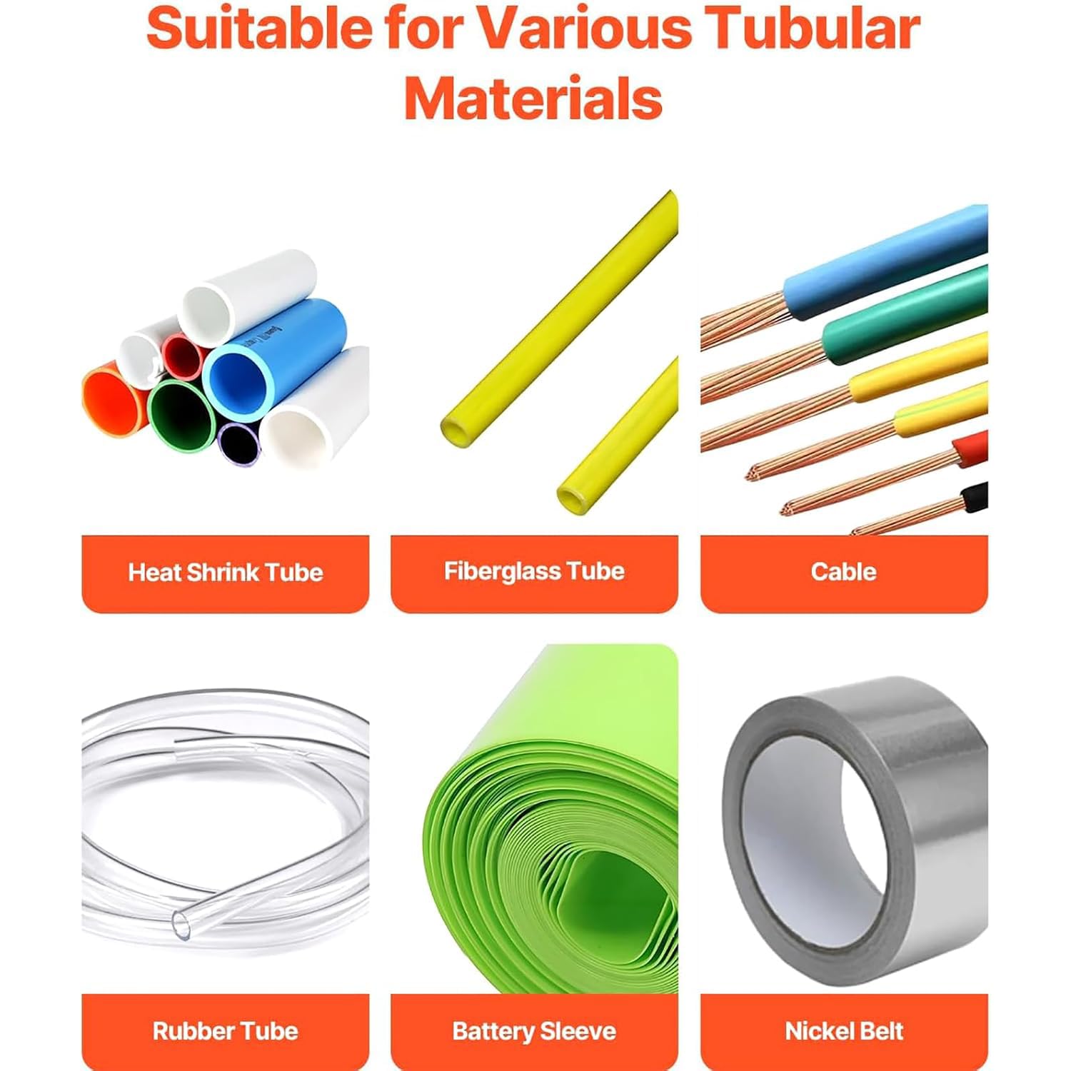 Máquina Automática De Corte De Tubos Termorretráctiles, 650 W, para Cables Y Tuberías, Ancho De Corte De 0 A 100 Mm, hasta 110 Cortes por Minuto, para Cables, Tuberías, Fundas De Goma Y Plástico.