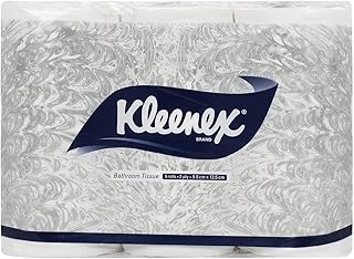 Kleenex 60047 2 ply Toilet Paper Tissue Roll, 6 Rolls, 160 Pulls/Roll (Total 960 Sheets)