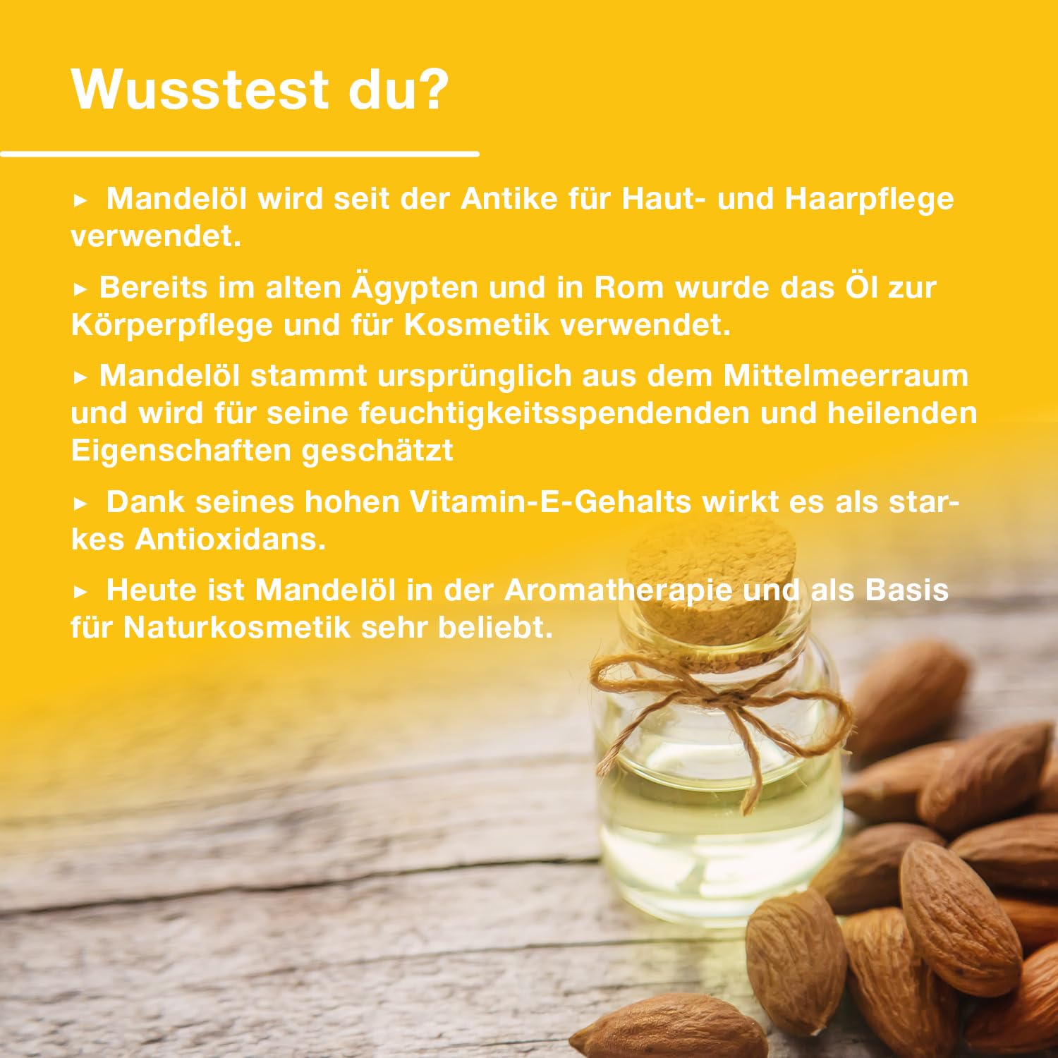 Mituso Mandel Basisöl süß, 10 Liter - vegan & gentechnikfrei | Haut- & Haarpflege, Aromatherapie, Basisöl für Massage & Naturkosmetik