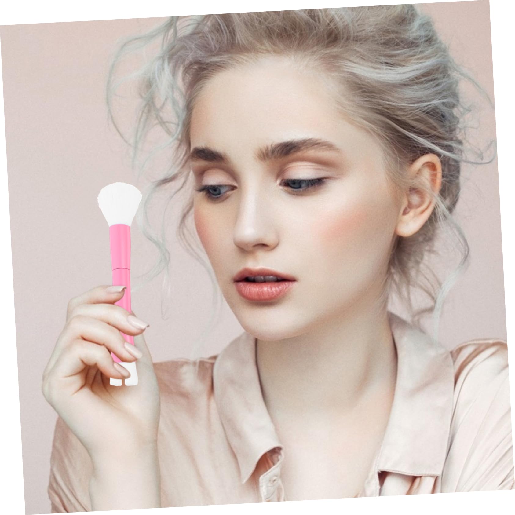 VICASKY Contour Brush Nose Double Sided Makeup Brush for Smooth Finish Beauty Tool