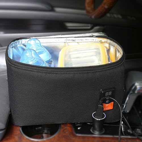 Miniatura 2 de Bolsa calentadora de biberones, calentador de leche materna portátil para automóvil, bolsa aislada, calentador de biberones multifuncional de