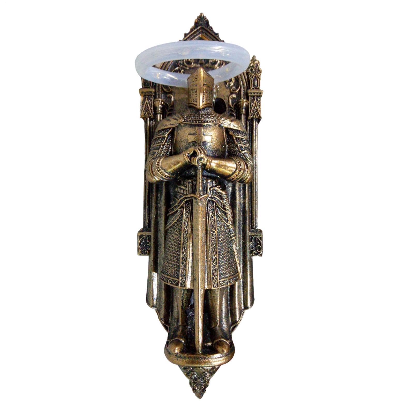 Wall Sconces - Resin Knight Sculpture Lighting Unit, Artistic Decorative Night Lamp, Warm Ambient Glow Fixture | Interior Wall Light For Living Room Study Dorm Apartment Restaurant Hotel Home Decor Di