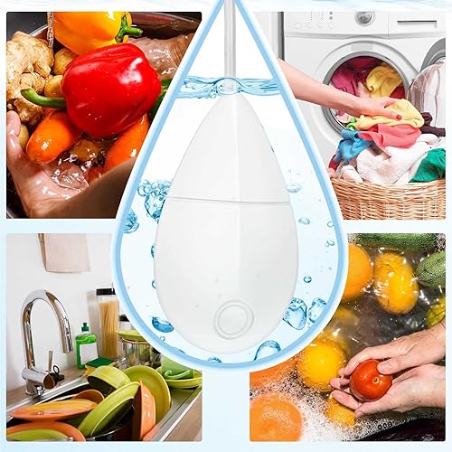 Miniatura 7 de Mini lavado portátil, mini lavadora portátil ultrasónica, pequeña lavadora automática USB, pequeño lavavajillas ultrasónico para ropa de frutas y