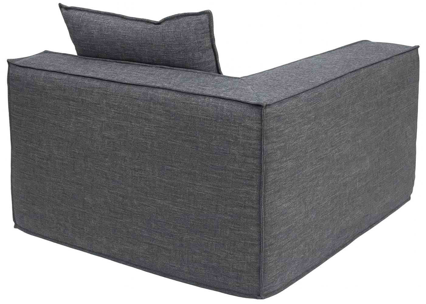 Mendler L-Sofa HWC-O54, Lounge-Couch mit Ottomane, erweiterbar modular rechts/Links, Stoff/Textil 63x270x190cm - dunkelgrau