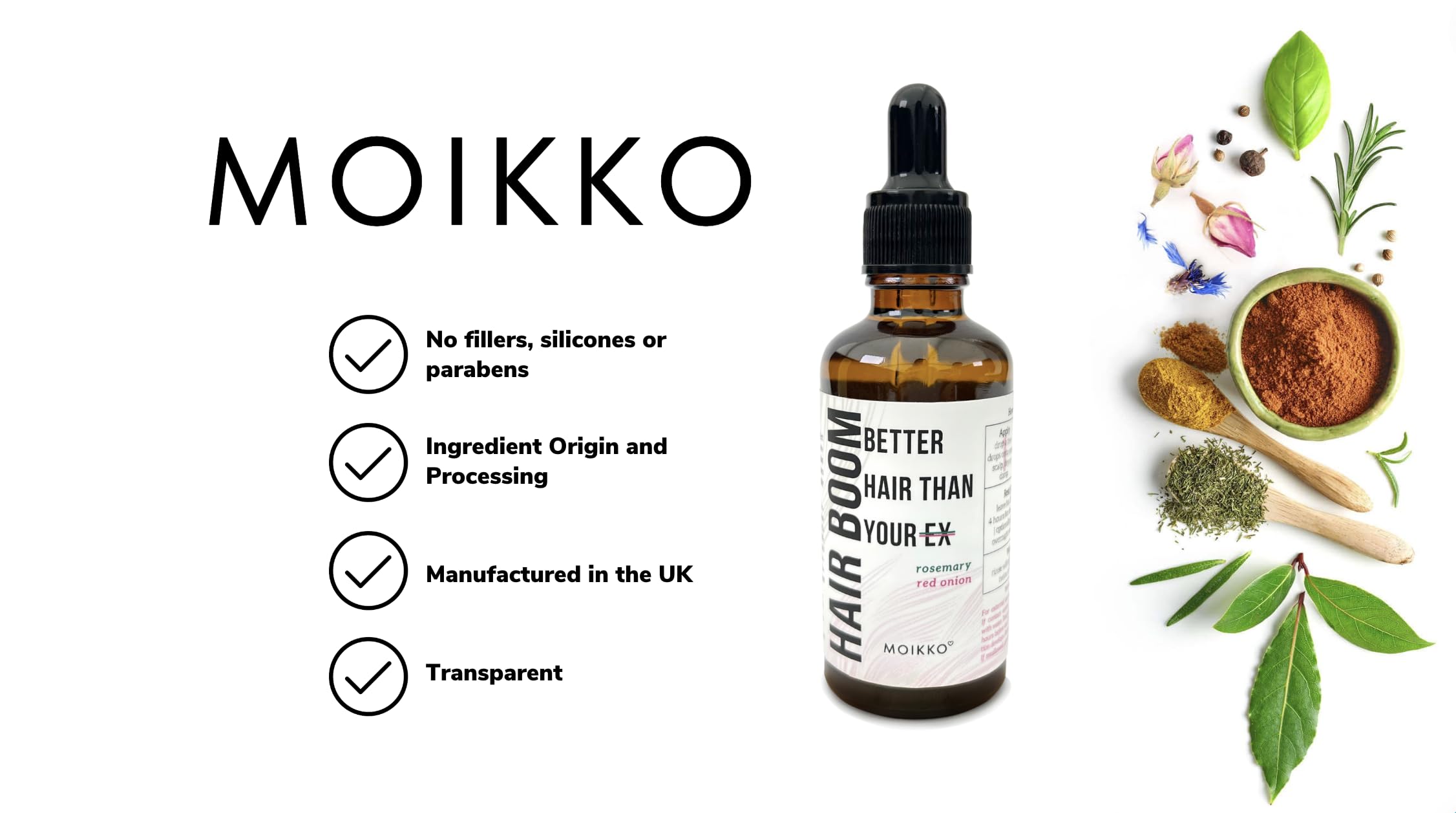 Hair Growth Oil 100% Natural with Castor, Jojoba, Avocado, Hibiscus, Argan, Peppermint, Basil, Aloe, Red Onion - Image 3