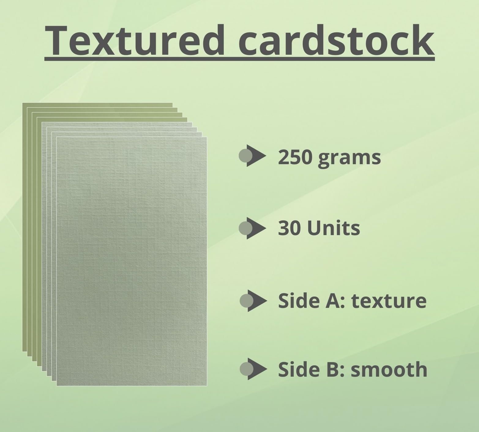 ASENME Assorted Cardboard, A4 Size - 30 Units Textured Cardboard (Pastel Green, A4/30Units) - Image 3