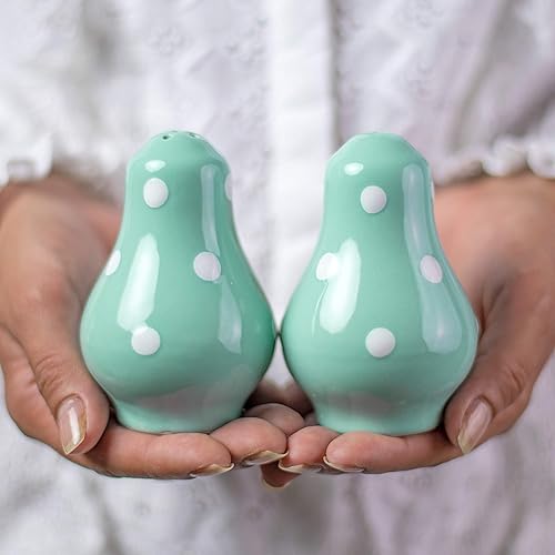 City to Cottage Juego de salero y pimentero de cerámica, salero, juego de sal y pimienta, decoración de encimera de cocina de granja para el hogar,