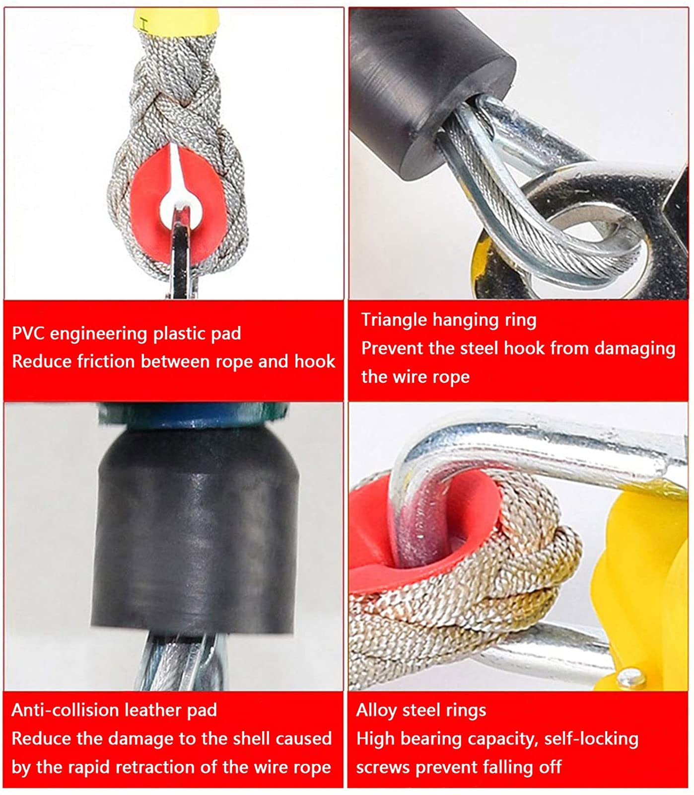 Dispositivo Anticaduta Retrattile Per Lavori In Altezza - 20m, 200kg, Rosso - Foto 6
