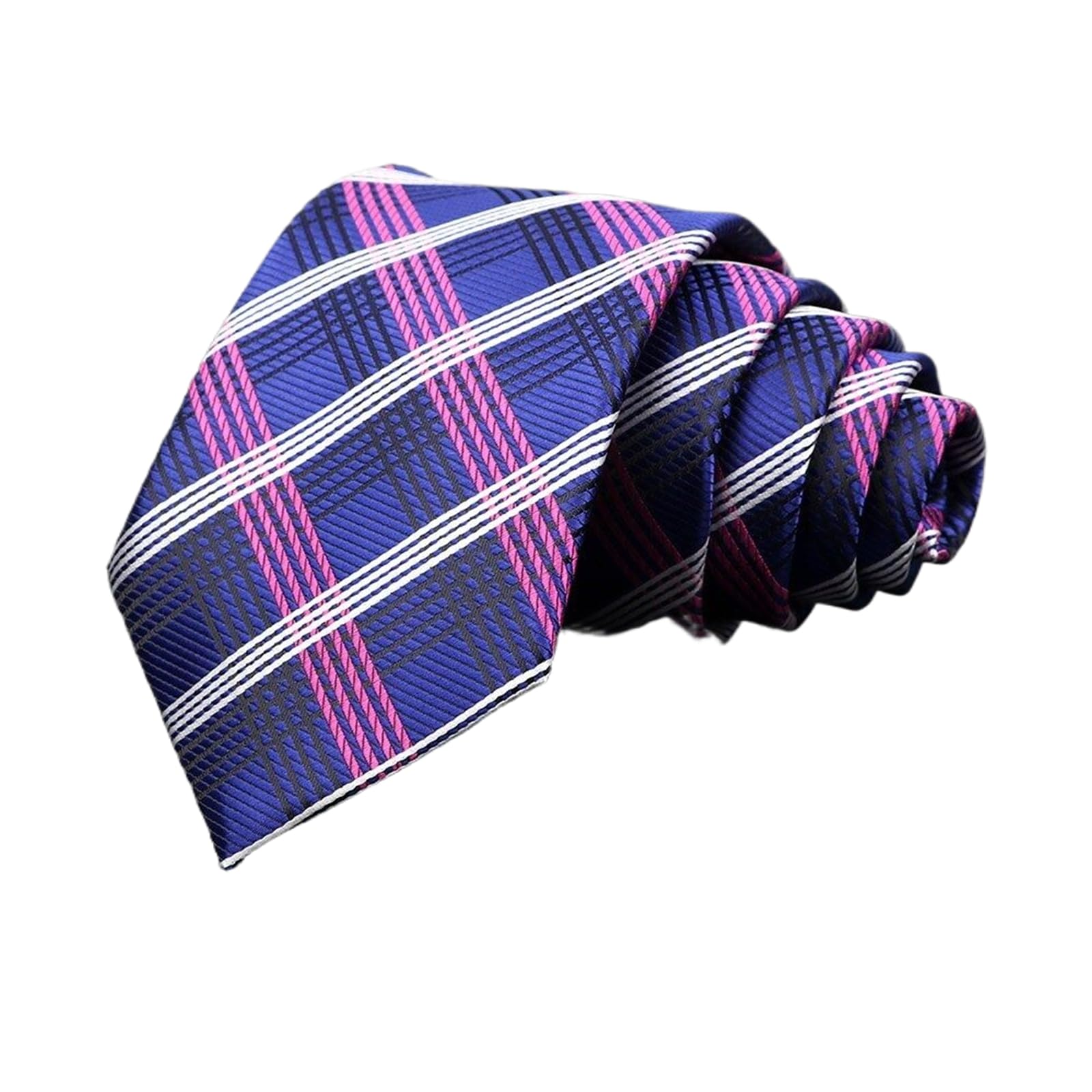ZacLAy Corbata de Cuello a Cuadros Tejida Clásica de Jacquard para Hombre, Corbatas a Cuadros Florales a Rayas, Corbata de Poliéster para Traje de Negocios de Boda