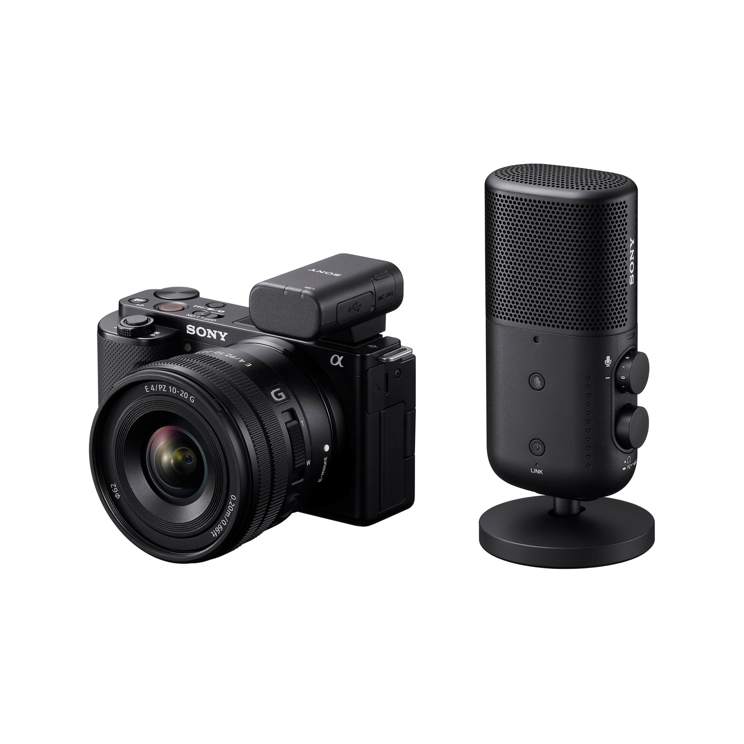 Sony ECM-S1 bezprzewodowy mikrofon streamingowy Sony | odbiornik MI Shoe/USB, redukcja szumów, niski latency, idealny do streamingu, vlogów i wywiadów (ECM-S1)