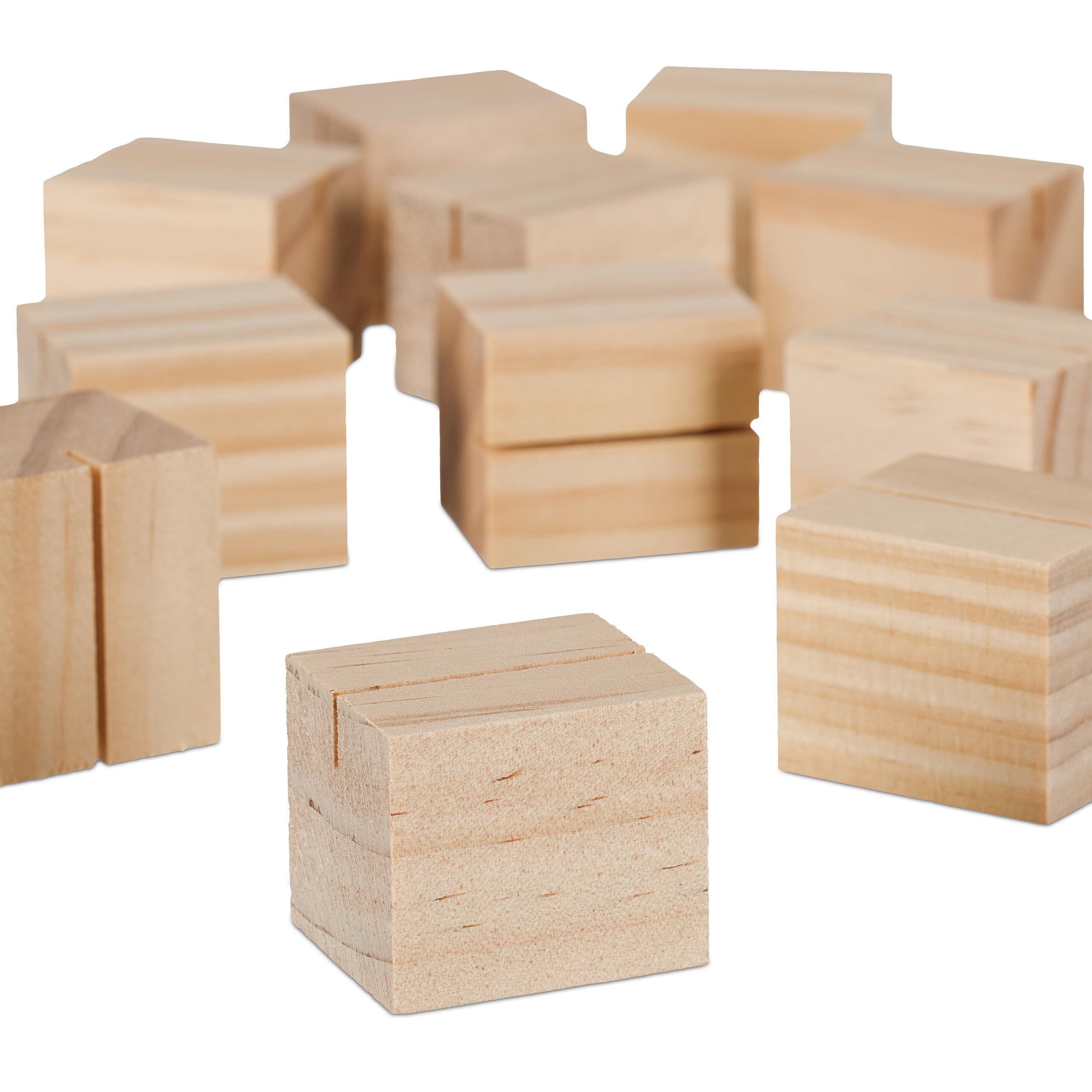 Relaxdays Supporti Segnaposto Legno, Set da 48, Portafoto, Portamenù da Tavolo, per Matrimonio e Battesimo, Naturale