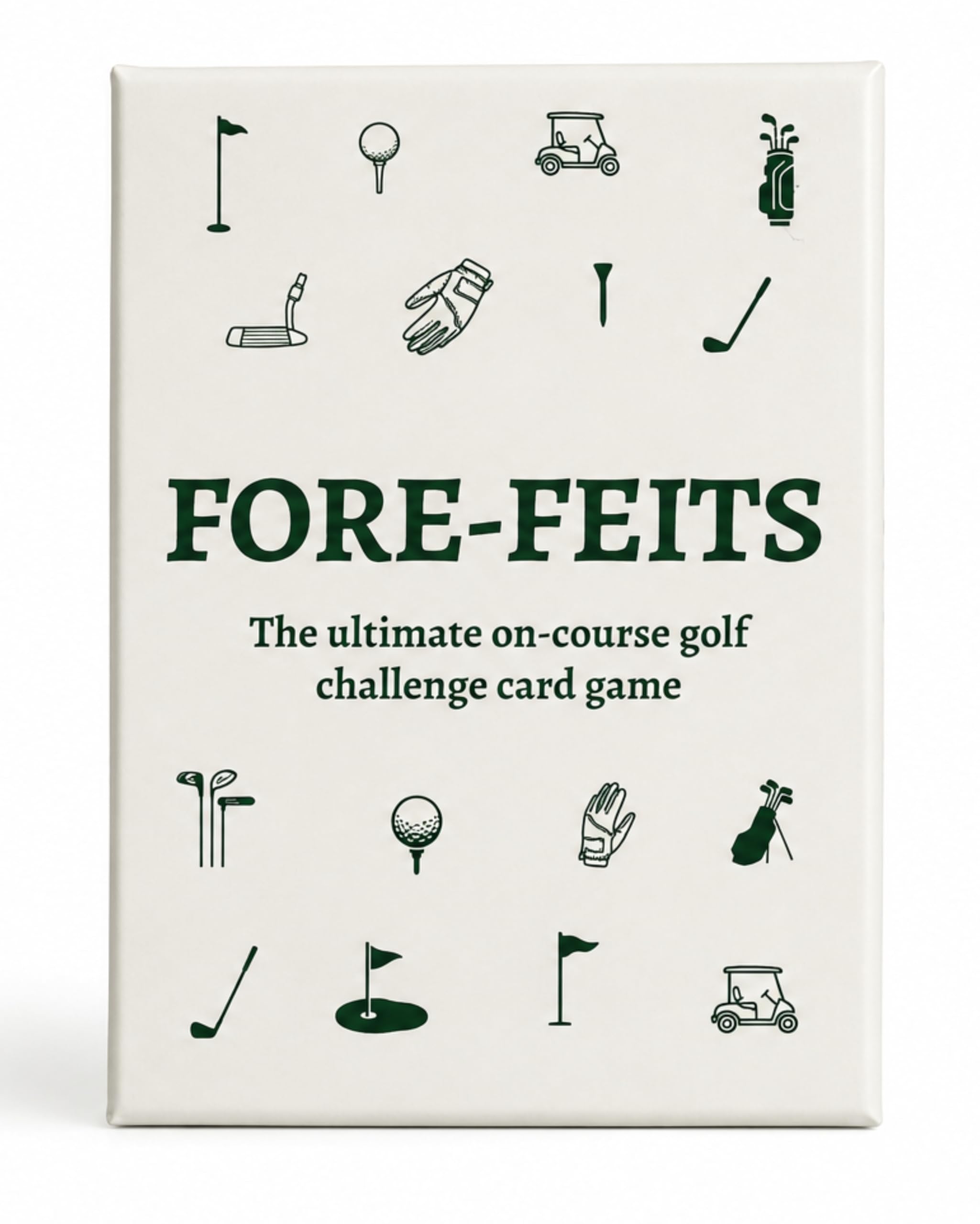FORE-FEITS Golf Challenge Card Game – Fun On-Course Golf Game with Challenges – Funny Gift for Men & Women – Perfect for Golfing Days, Society Trips & Competitions