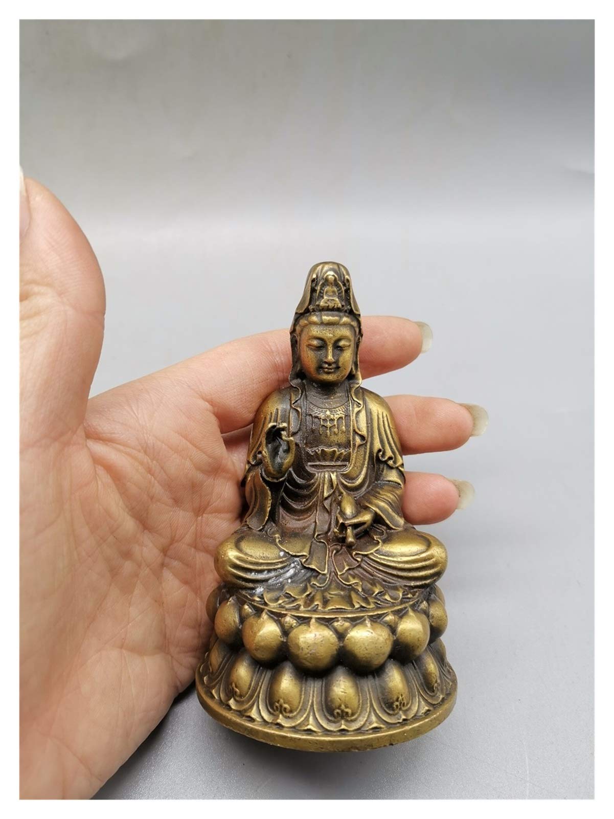 古い・時代・どこまでも古い・貴重・真鍮・仏像・お釈迦様 - 置物