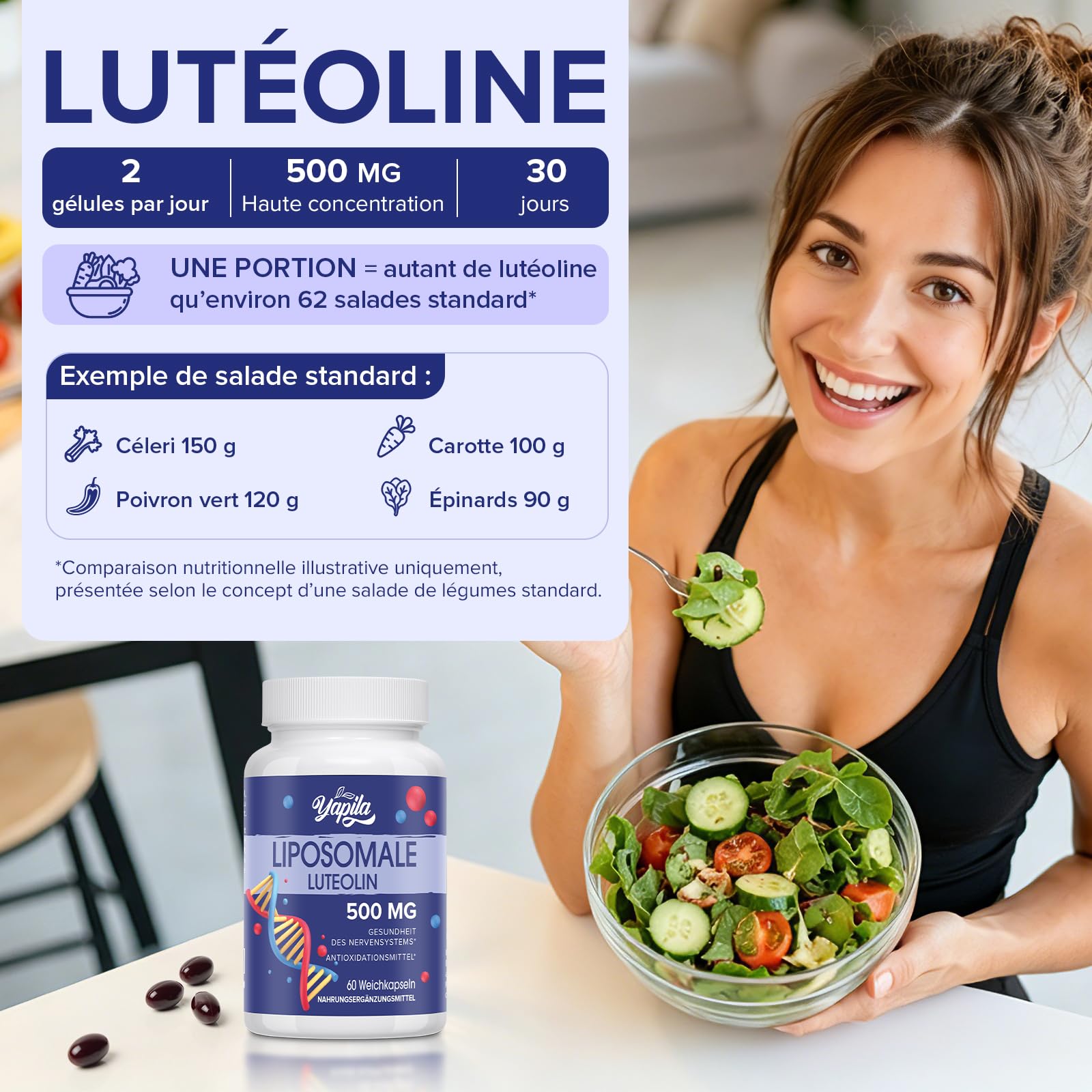 Lutéoline Liposomale Gélules 500 mg (2 Paquets)