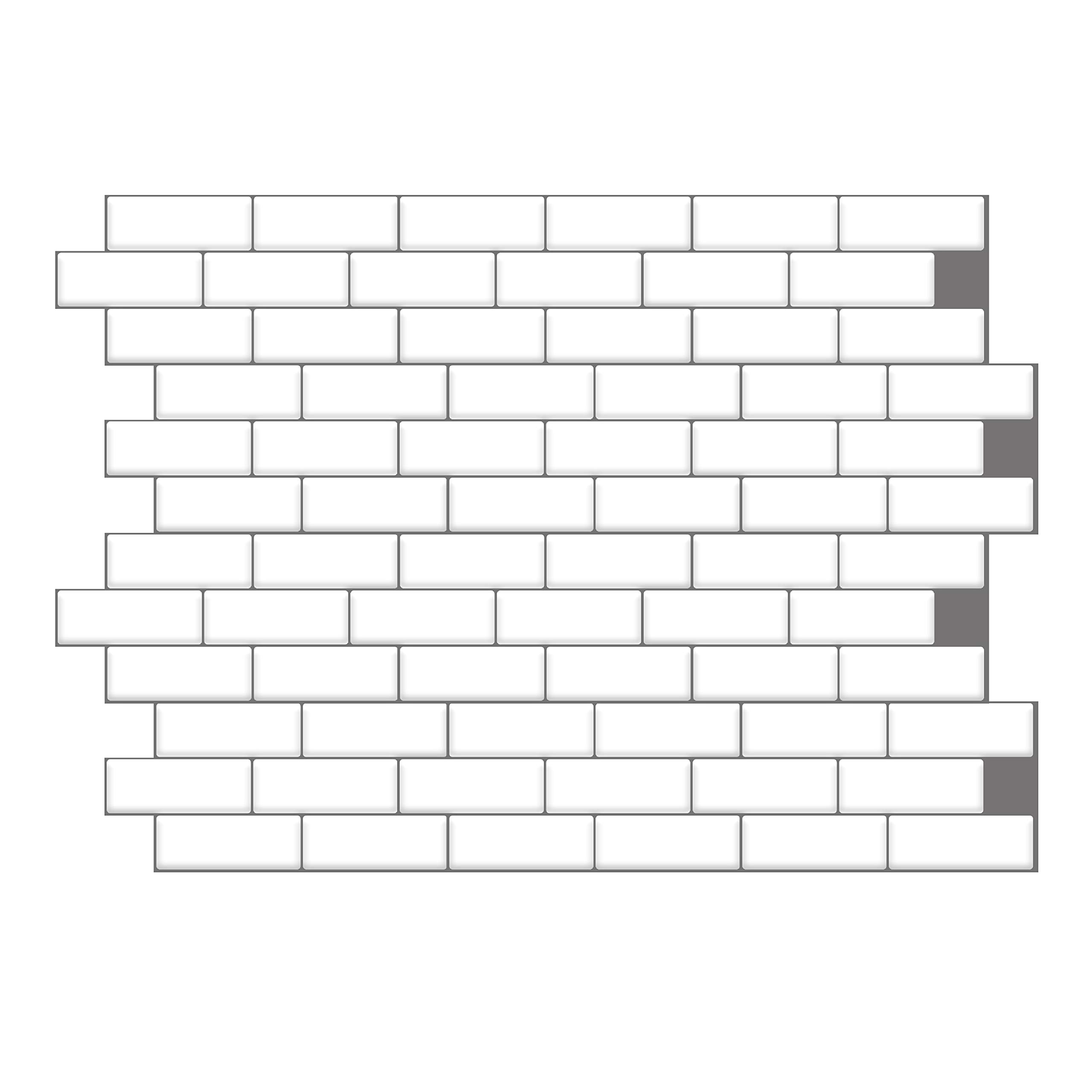 WALPLUSWT3D3033, White, 30.5 x 15.4 cm