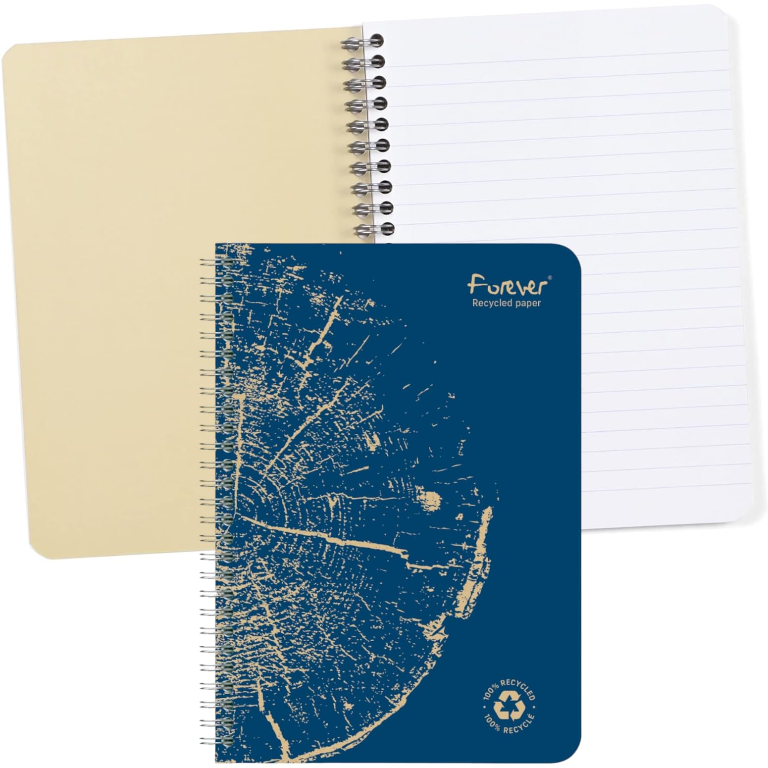 Clairefontaine Forever A5 Ruled Twin Wire Side Bound Soft Cover Assorted Perforated 120 Pages