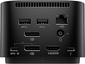 HP 100W G6 Thunderbolt 4 Dock 9X472UT#ABA Port Replicator Bundle w/Dockztorm Hub (Universal Thunderbolt/USB-C Docking Station, Single Cable for Charging, Data Transfers to Any Brand Laptop)
