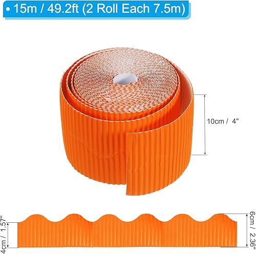 Miniatura 8 de PATIKIL Borde de tablón de anuncios de 3.9 pulgadas x 49.2 pies, papel festoneado para decoración de taquilla, aula, tableros de póster de corcho