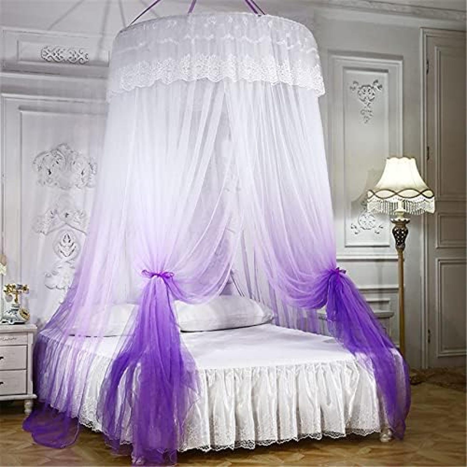 Moustiquaire lit auvent installation rapide filet protecteur grand dôme de lit