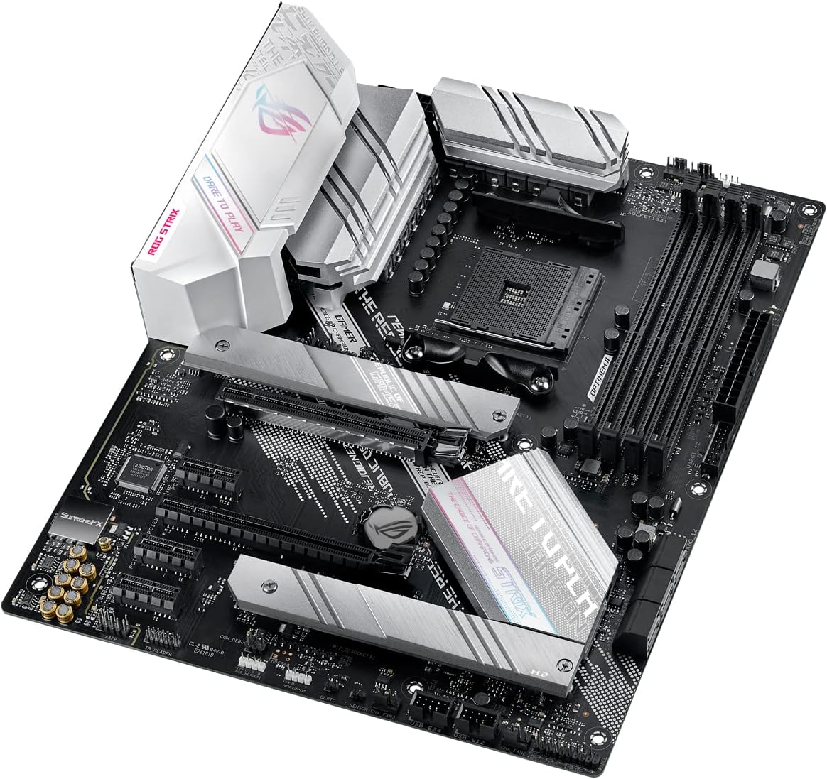 ASUS ROG STRIX B550-A GAMING (AMD B550) AM4 Gaming ATX motherboard with PCIe 4.0, Intel 2.5Gb Ethernet, dual M.2 with heatsinks, SATA 6 Gbps, USB 3.2 Gen 2 and Aura Sync RGB ATX B550-A GAMING