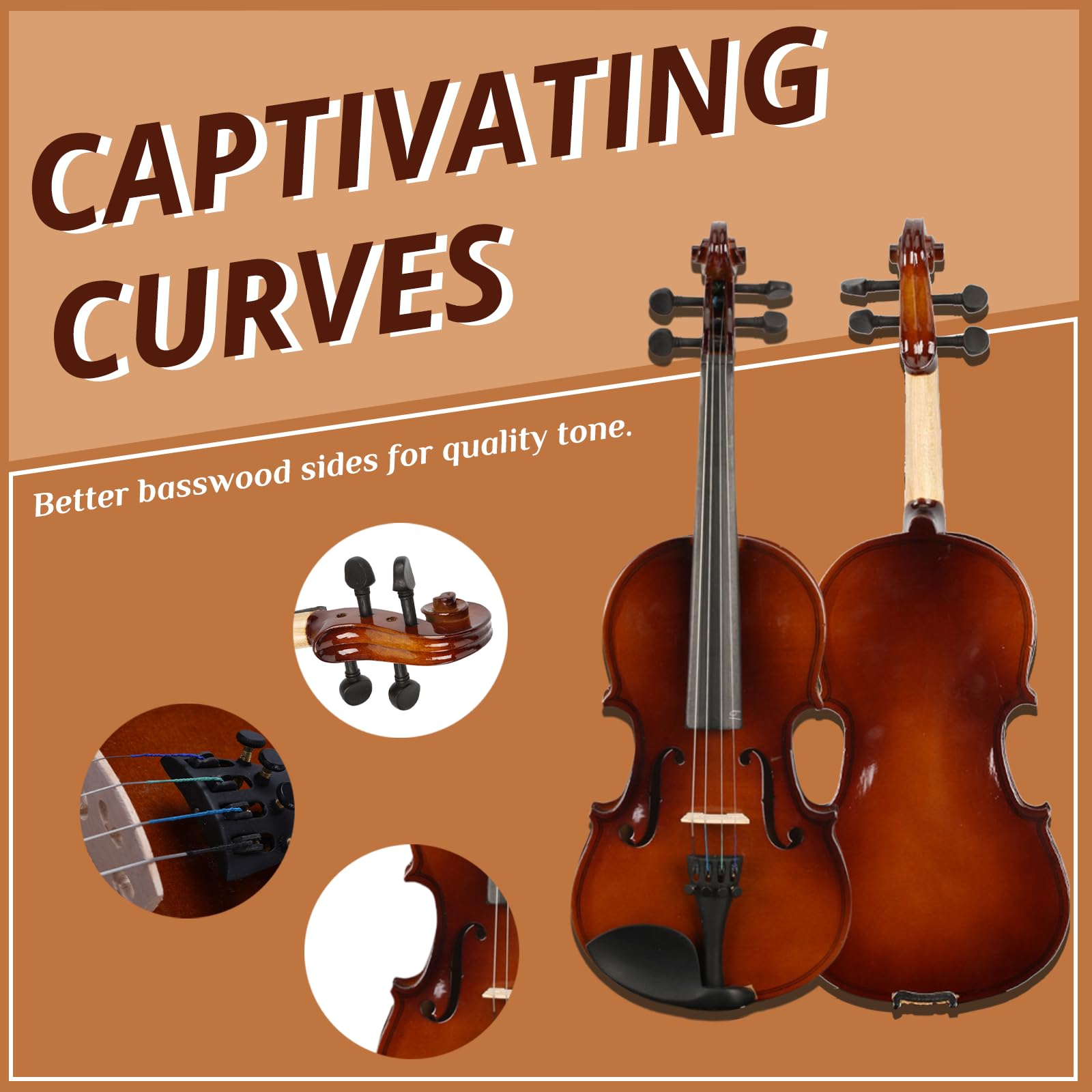 Ktaxon 1/4 Akustische Violine Kit für Anfänger | Fiddle für Schüler und Enthusiasten, mit Etui, Bogen, Kolophonium & Handbuch