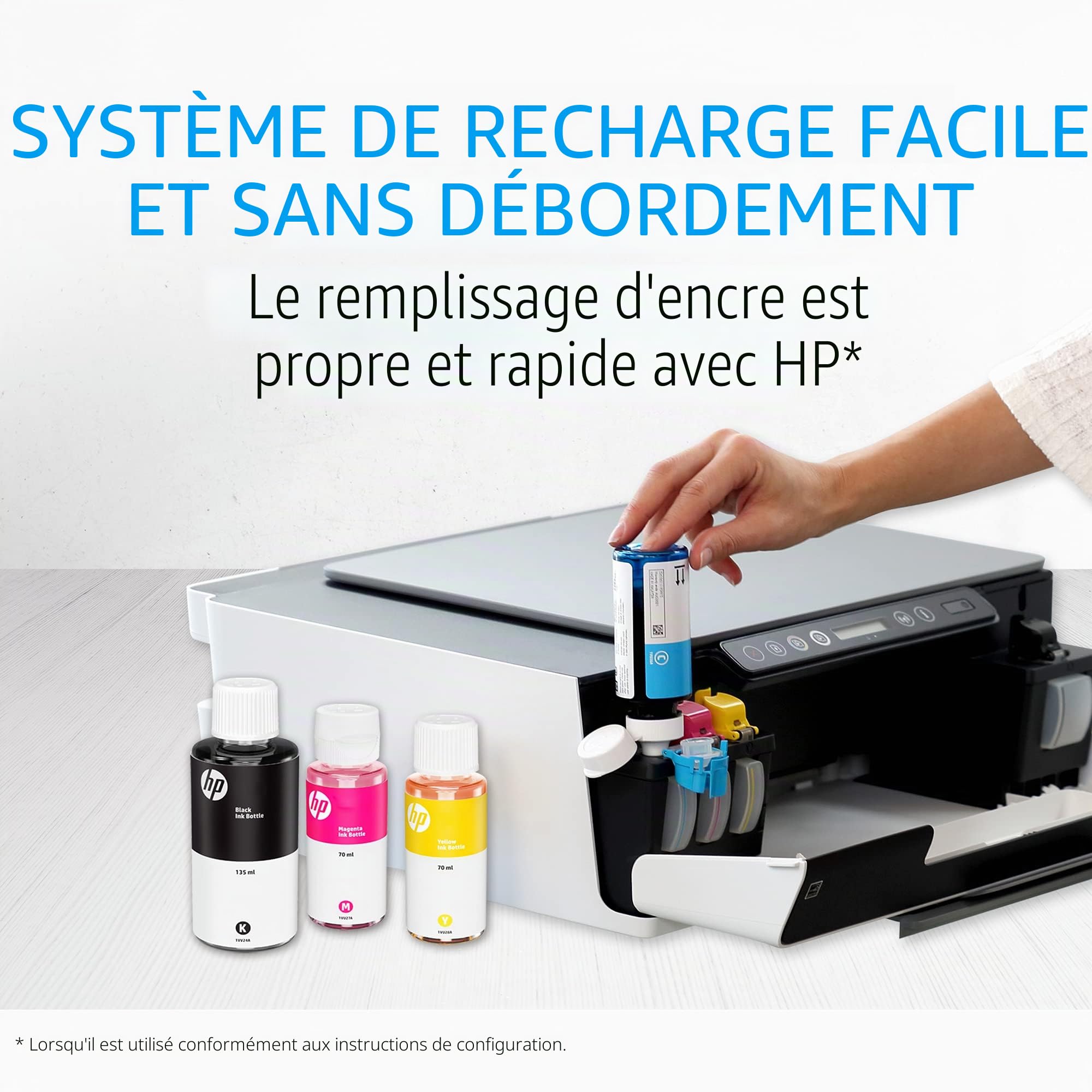 HP 32XL Black & 31 Cyan Magenta Yellow Ink Bottle Bundle Pack