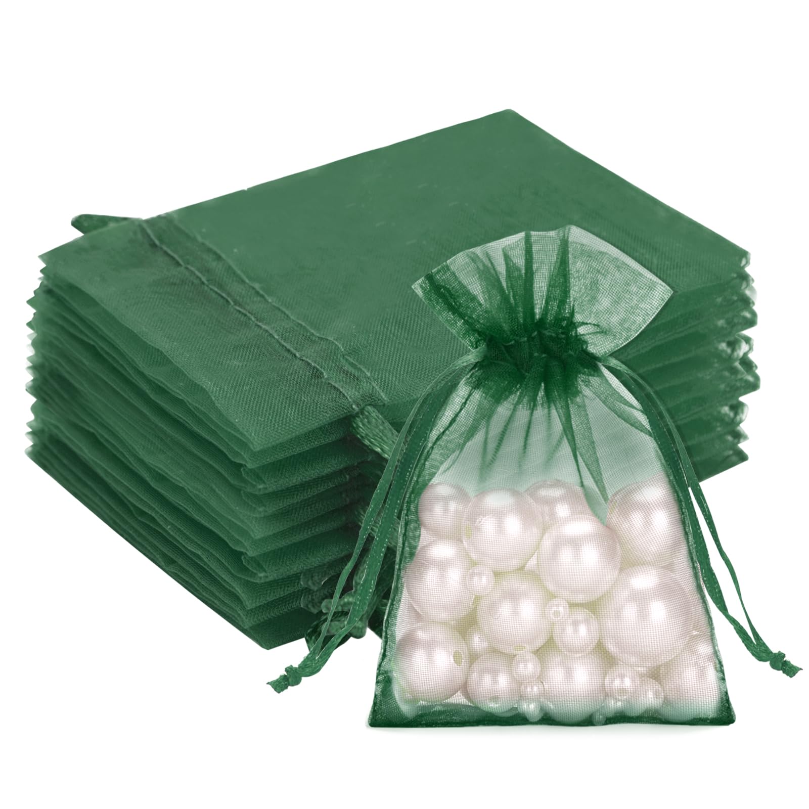 G2PLUS White Organza Gift Pouches - 7x9 CM Small Organza Favor Bags, 50 PCS Wedding Jewelry Bags - Clear Mesh Pouches for Wedding, Christmas, Birthday, Anniversary — view 58