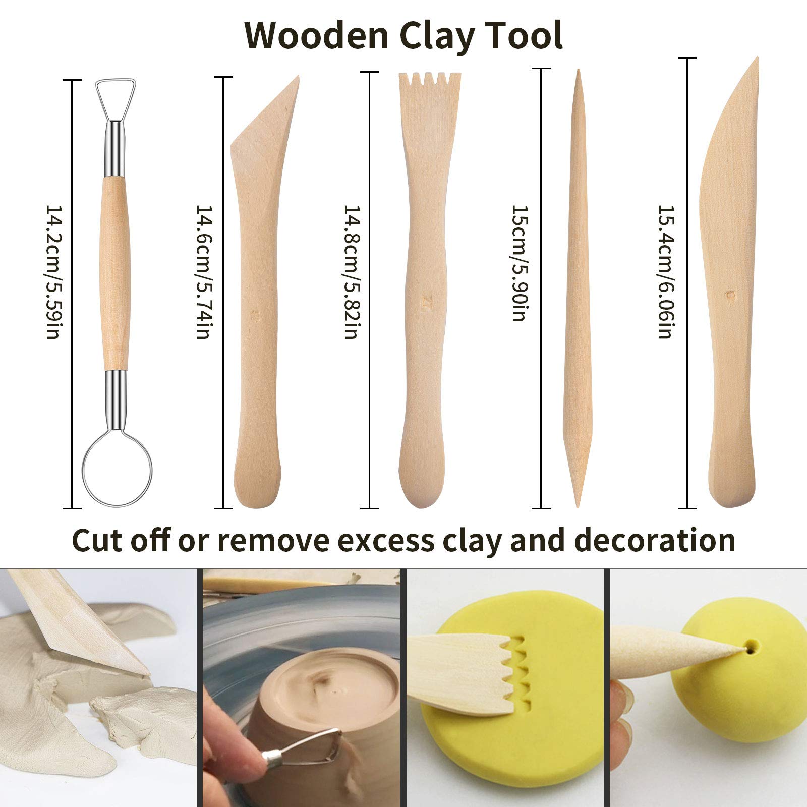 Kit De 25 Outils De Modelage Et Sculpture - Pour Argile, Pâte Polymère, Poterie - En Bois, Silicone, Métal - Avec Sac De Rangement