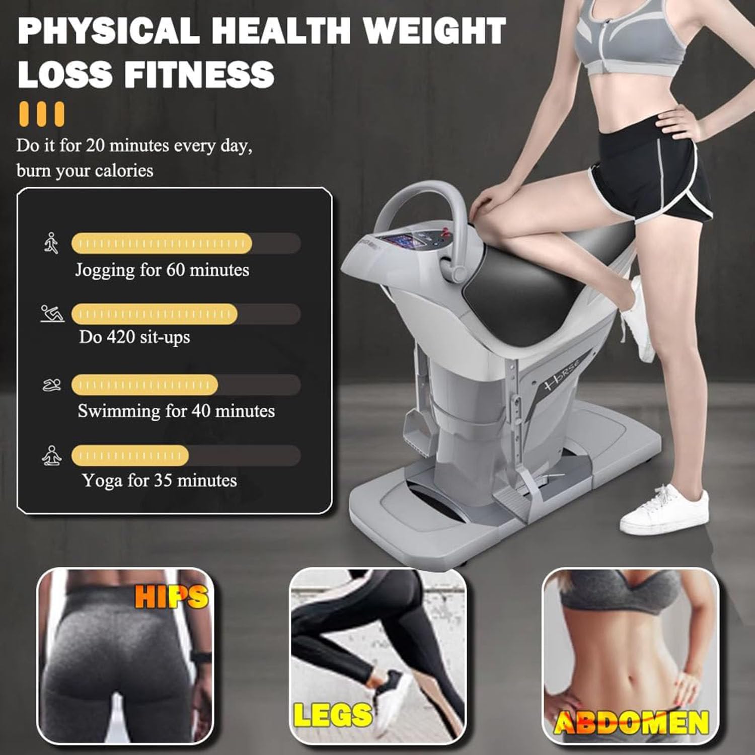 Macchina elettrica per esercizi addominali con interruttore di sicurezza per allenamento di base e simulazione fitness