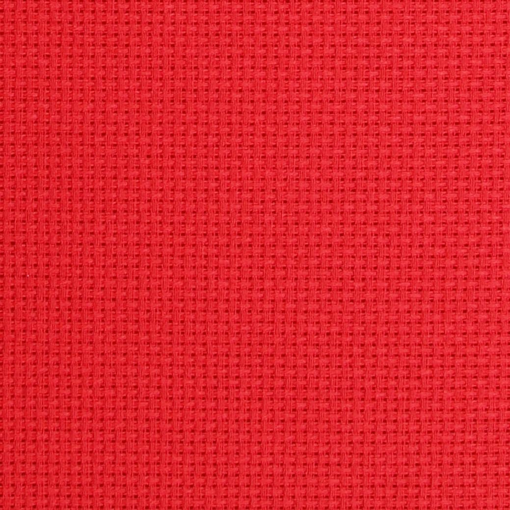 KCS 16 Count Cotton Cross Stitch Aida Cloth Fabric (12" x 59",Red)