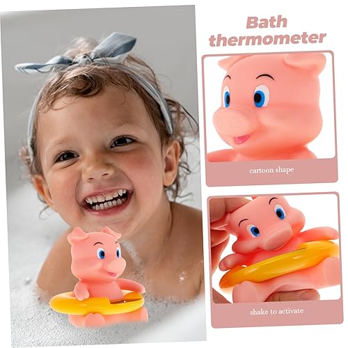 Miniatura 7 de YARNOW 1 termómetro de baño de animales de dibujos animados para diversión piscina flotante para bañeras, spas y piscinas, medidor de temperatura