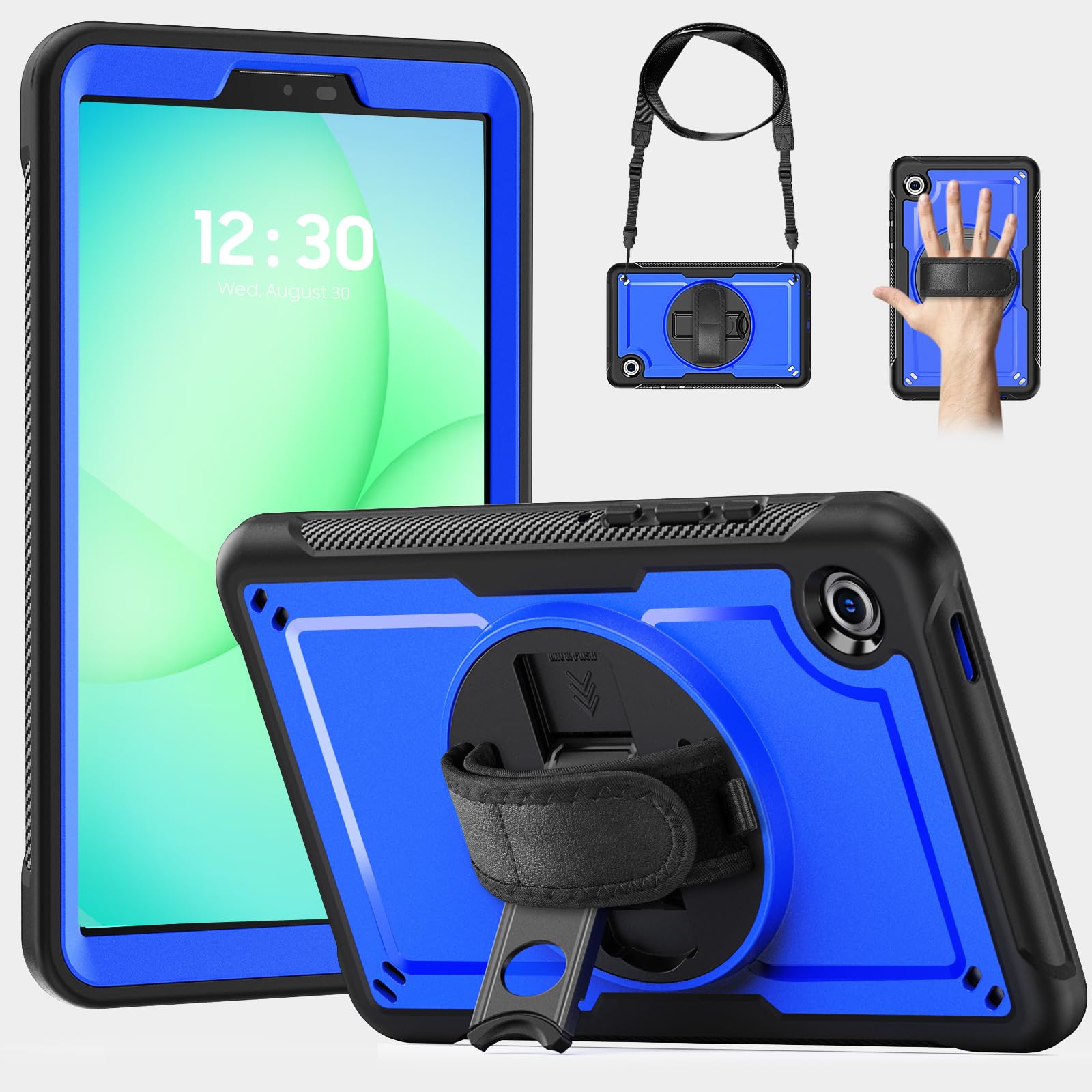 Coque Galaxy Tab A9 antichoc avec béquille rotative 360 - 8