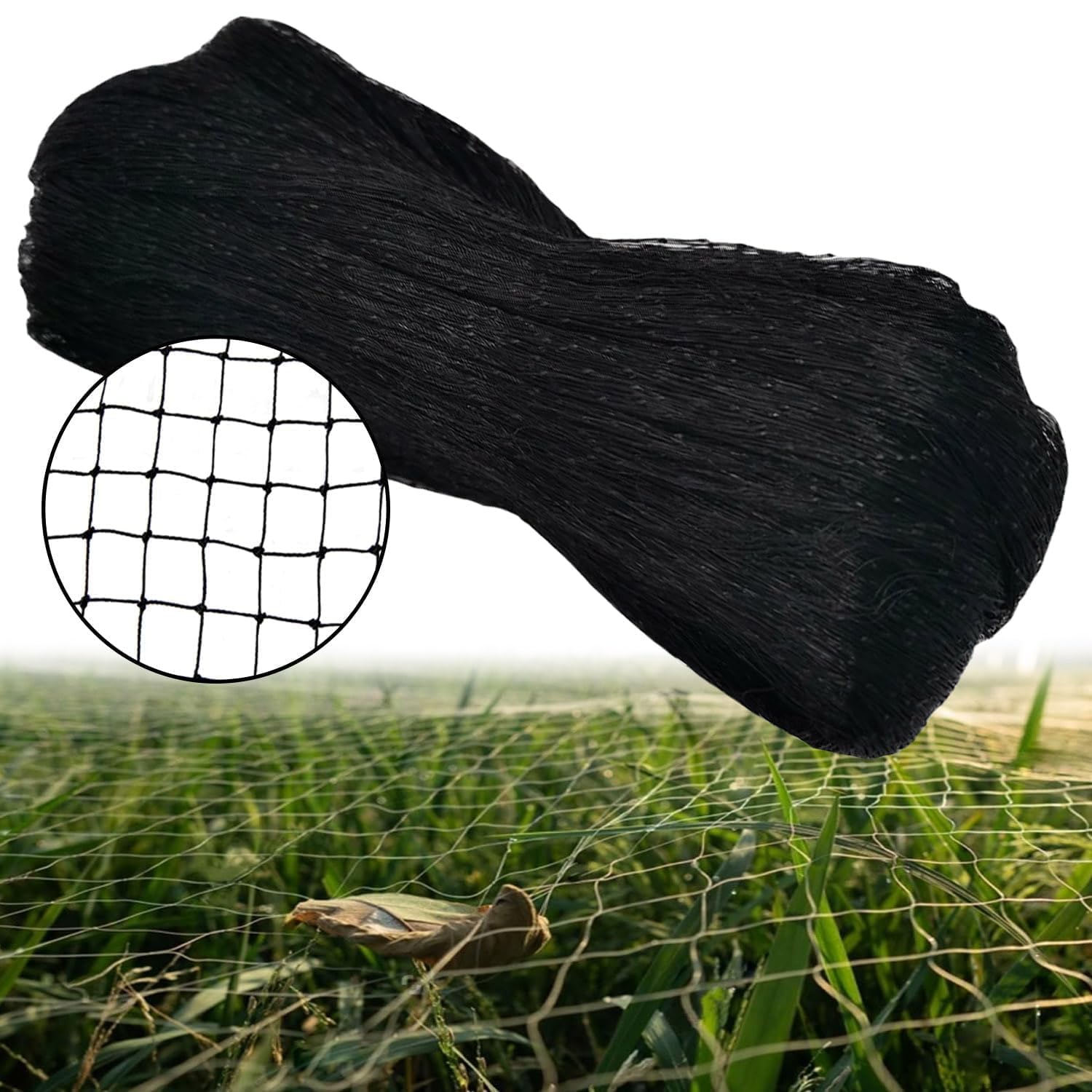 Ricofot Hail Net, 7.5 x 15 m Hail Netting for Garden Nylon Anti Pigeon Net, Reusable Anti Bird Net