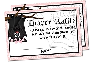 Halloween Baby Shower Diaper Raffle Tickets - Set of 50- Halloween Baby...