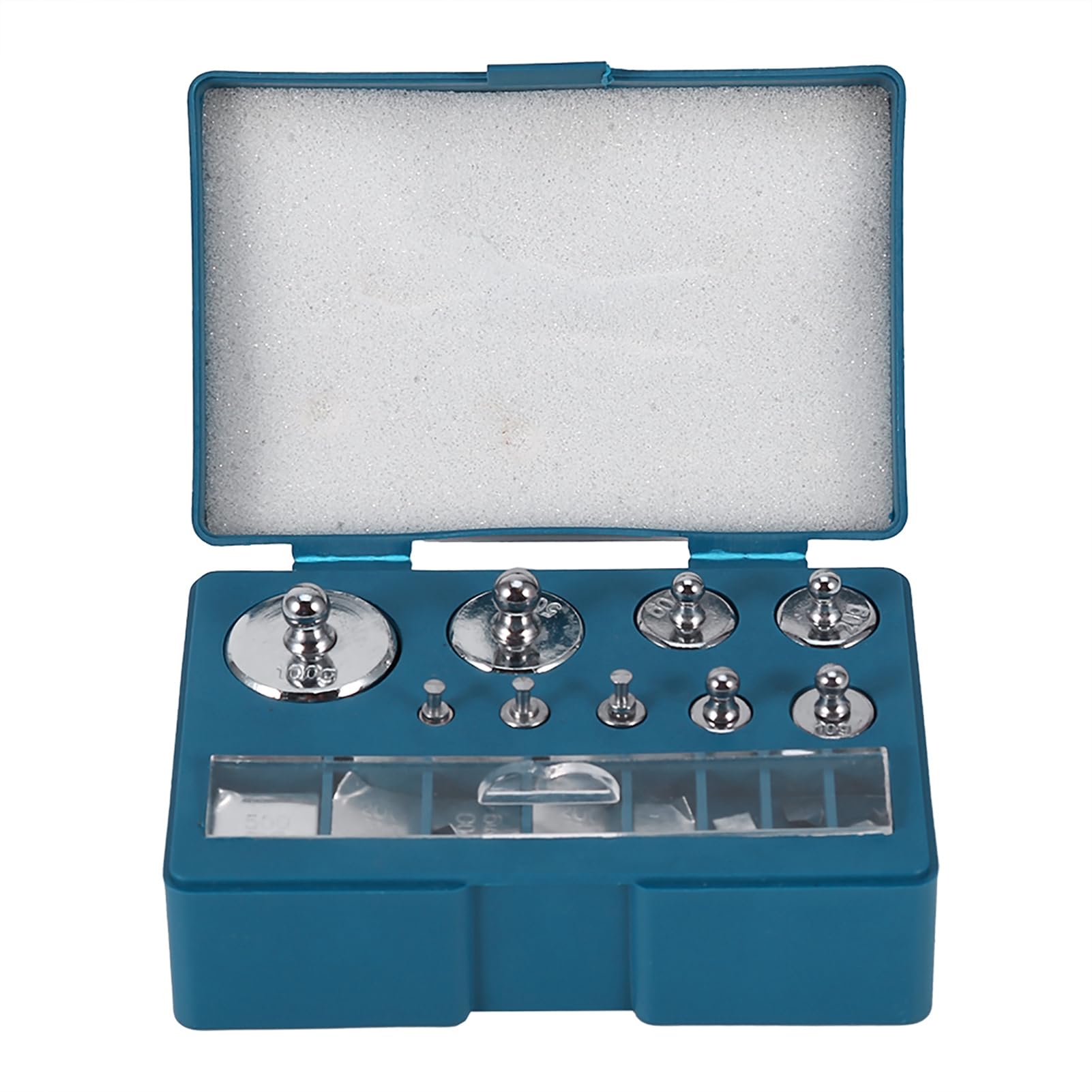 10mg-100g Precision Calibration Weight Set for Jewelry Scale, 17Pcs 211.1g, No.45 Steel Material, Industrial Measurement Tool