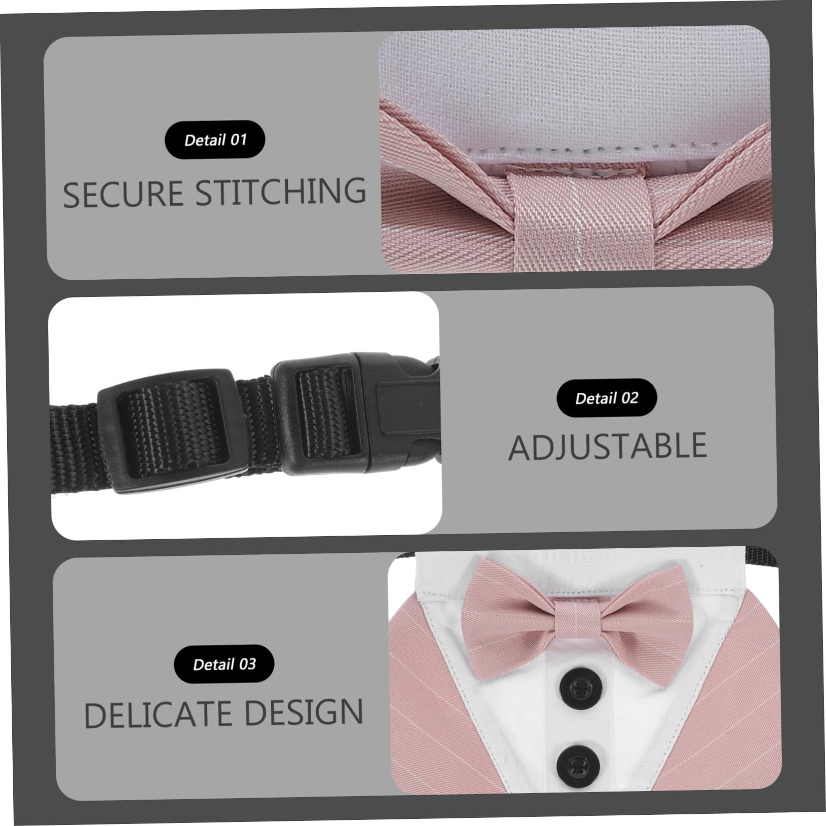 VICASKY 4 Stück Verstellbares Hundebandana mit Schleife Kühlendes Pet Cool Bib aus Polyester Modisches Hundehalstuch für Partys und Festliche Anlässe Komfortabel und Dekorativ S Rosa