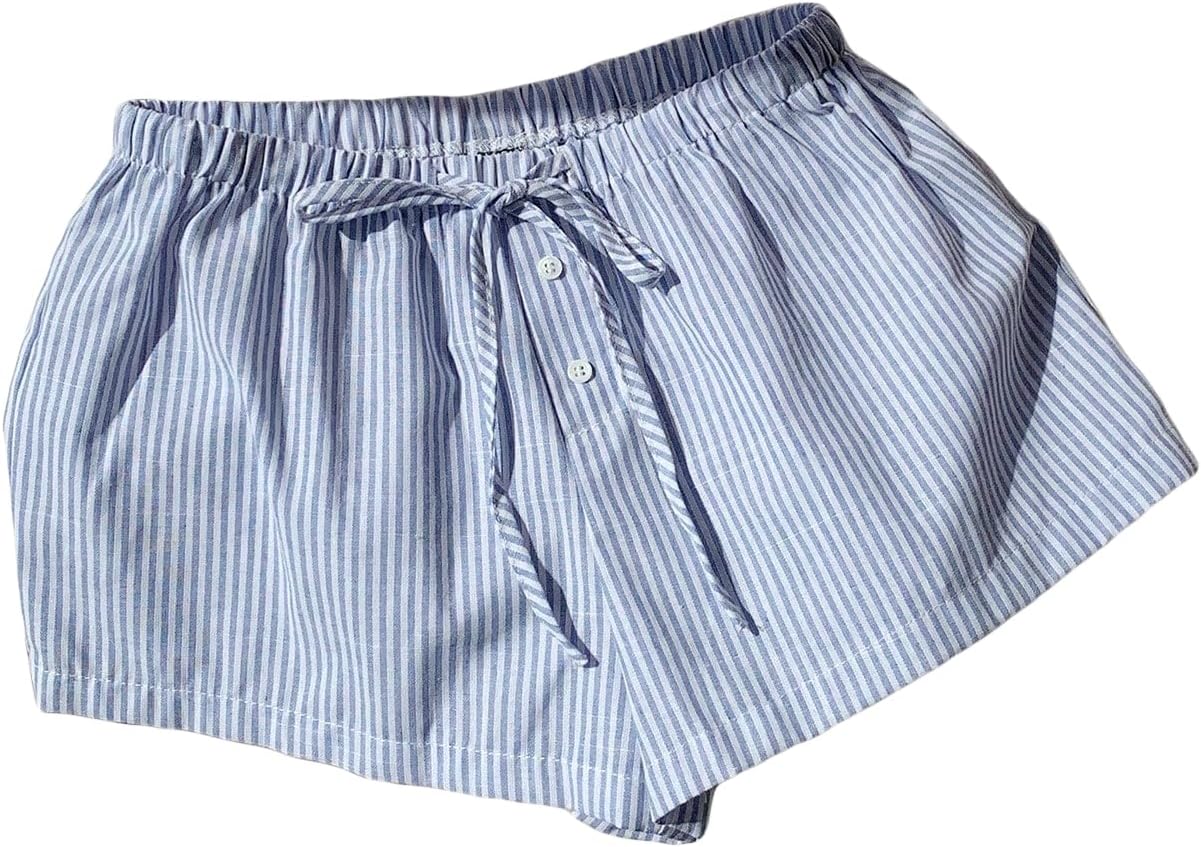 Women's Drawstring Waist Loose Button Summer Casual Shorts