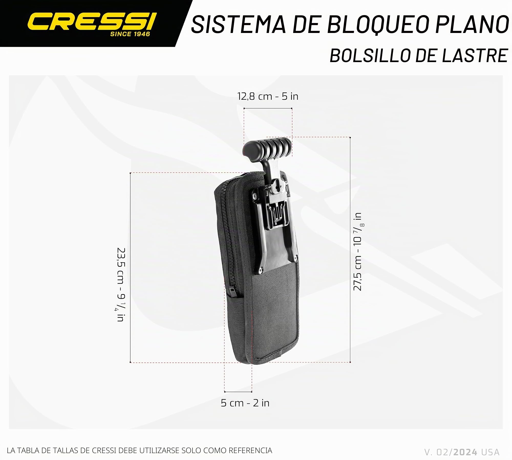 Cressi Bolsillos con Peso para Chaqueta