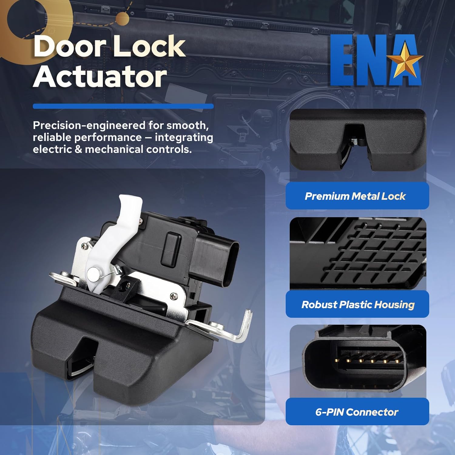 ENA Power Door Lock Latch Actuator Assembly Rear Liftgate Tailgate Trunk Compatible with Kia Sorento Sport Utility 2016 2017 2018 2019 2020 Replacement for 81230-C5000 81230C5000 SM2525 SK839335