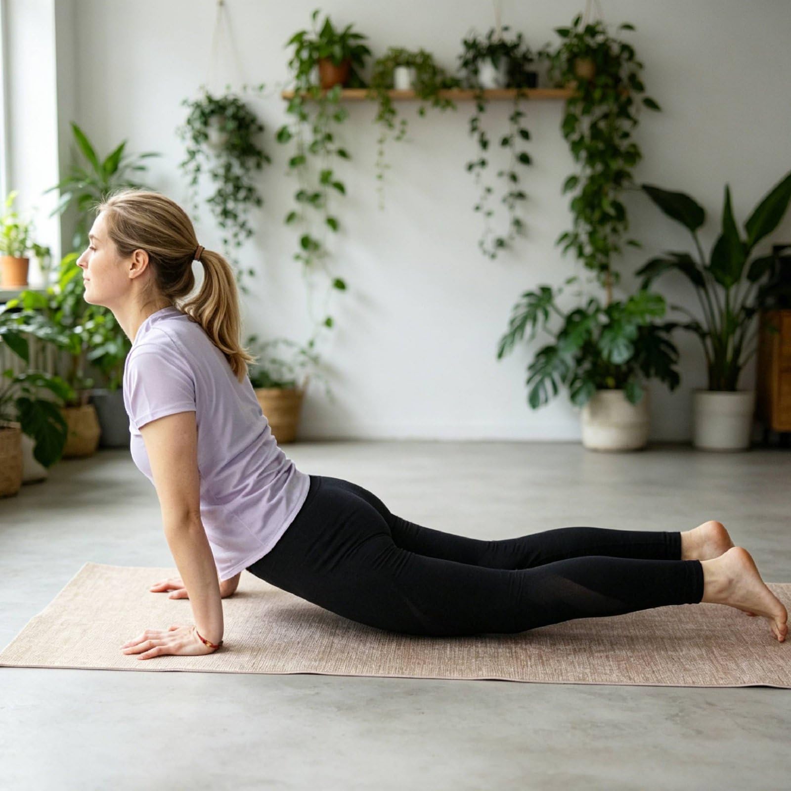 HEAVENGLOW High-Density Linen Abs Exercise Mat Shock Absorbing