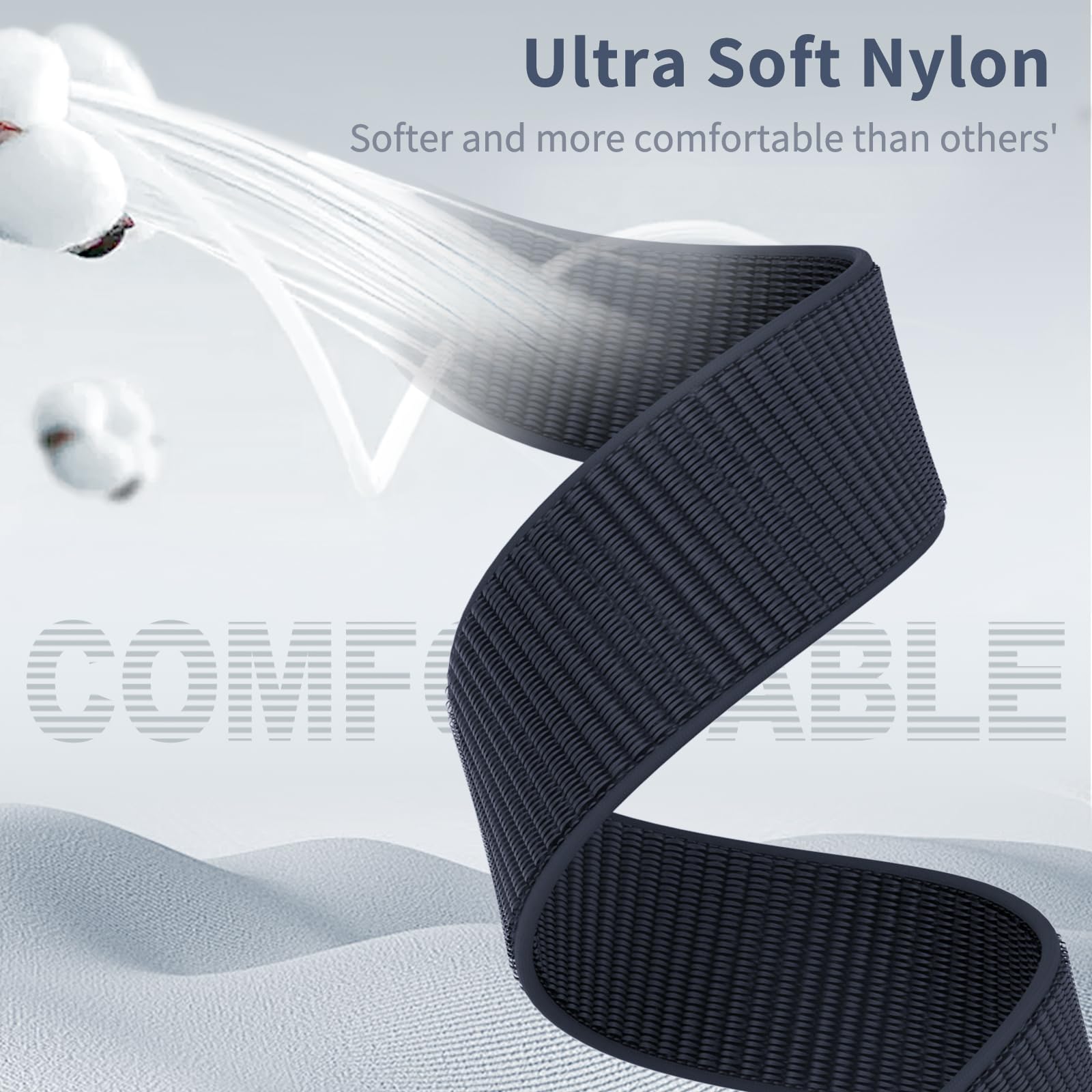 AMSKY Nylon Sport Loop Compatibile con Cinturino Apple Watch 40mm 38 mm 41 mm 42 mm 44 mm 45 mm 46 mm 49 mm Donne Uomo,Soft Sport Loop Originale Cinturini per iWatch 10 9 8 7 6 5 4 3 Se Ultra 2 1