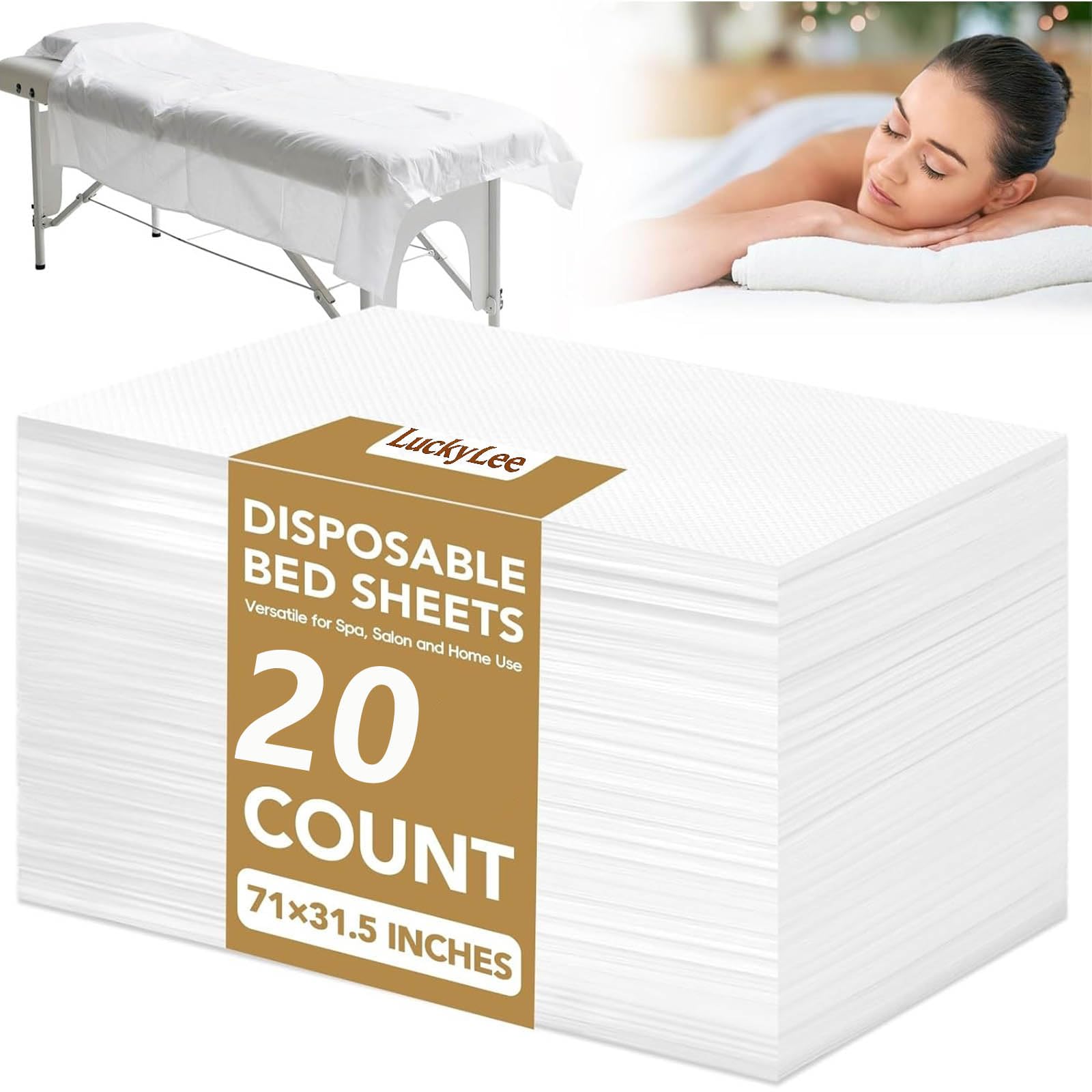 Juego de 100 sábanas desechables, sábana de masaje desechable, sábana desechable para salón, spa, tatuaje, fabricada en tela no tejida, 80 x 180 cm (80)