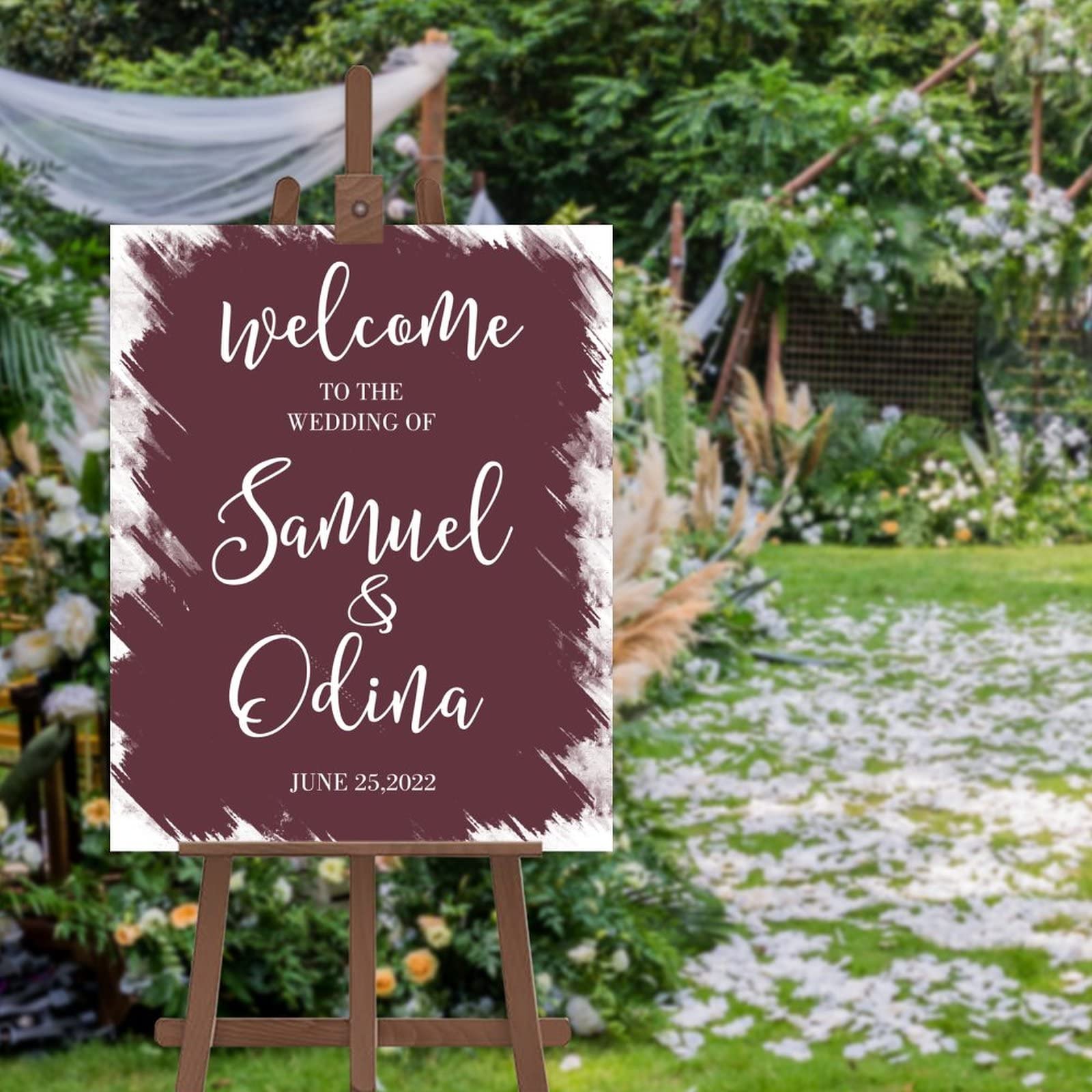 Panneau bienvenue mariage personnalisé pour l'accueil de votre réception