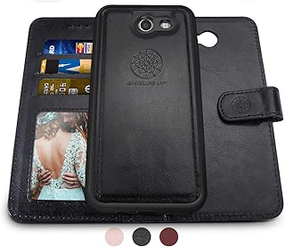 Galaxy J7 2017/ J7 V/ J7 Prime/ J7 Perx/ J7 Sky Pro/Halo Wallet Case (Not fit J7 2018), Shileds Up [Detachable] Slim Magnetic Case, Card/Cash Slots, [Vegan Leather] Cover for Samsung J7 2017 -Black - coolthings.us