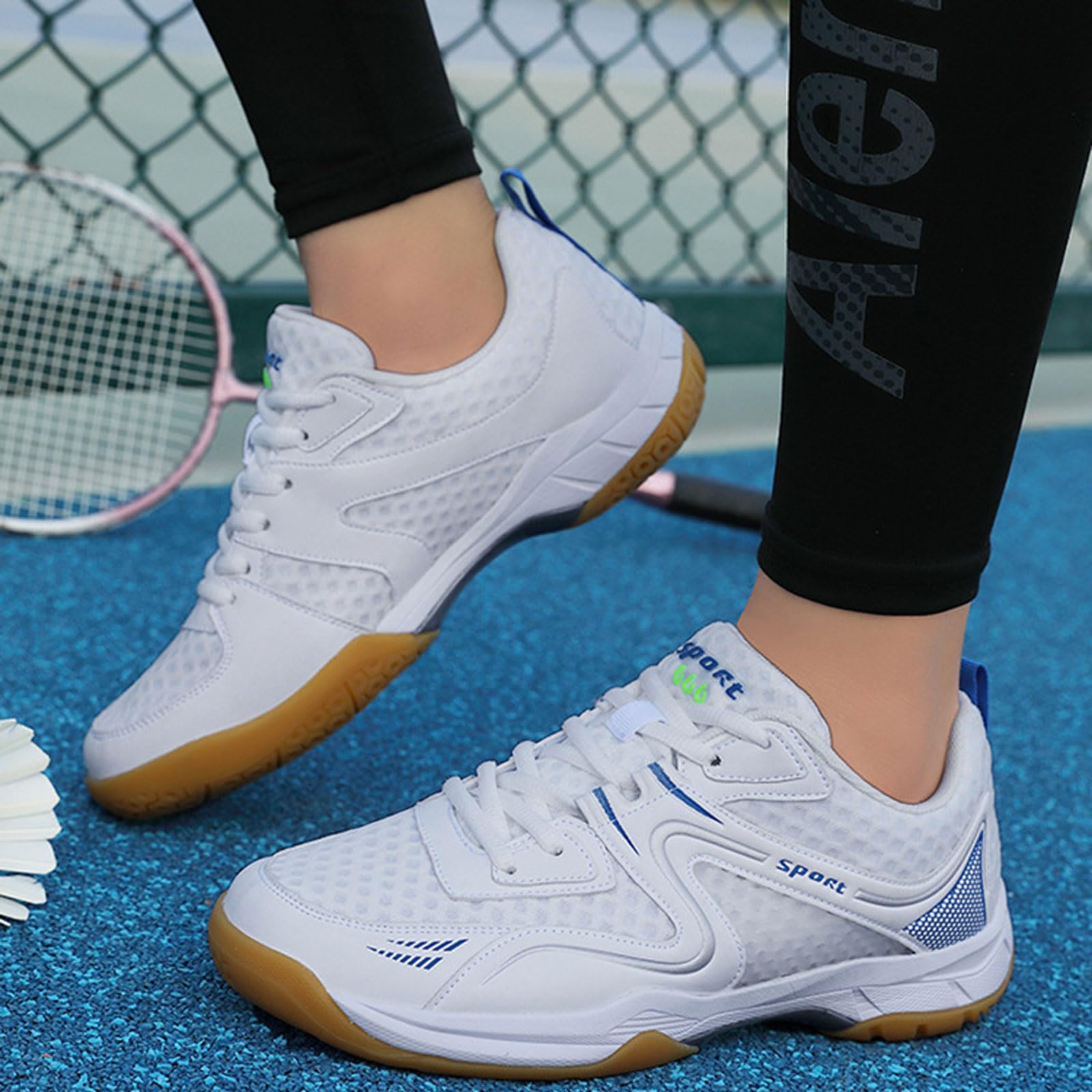Zapatillas de bádminton Hombre para Exteriores,Zapatillas de bádminton Interiores,Antideslizante,Cómodo,Transpirable,para Tenis de Mesa,Caminar a Diario,el Ocio y Mantenerse en Forma