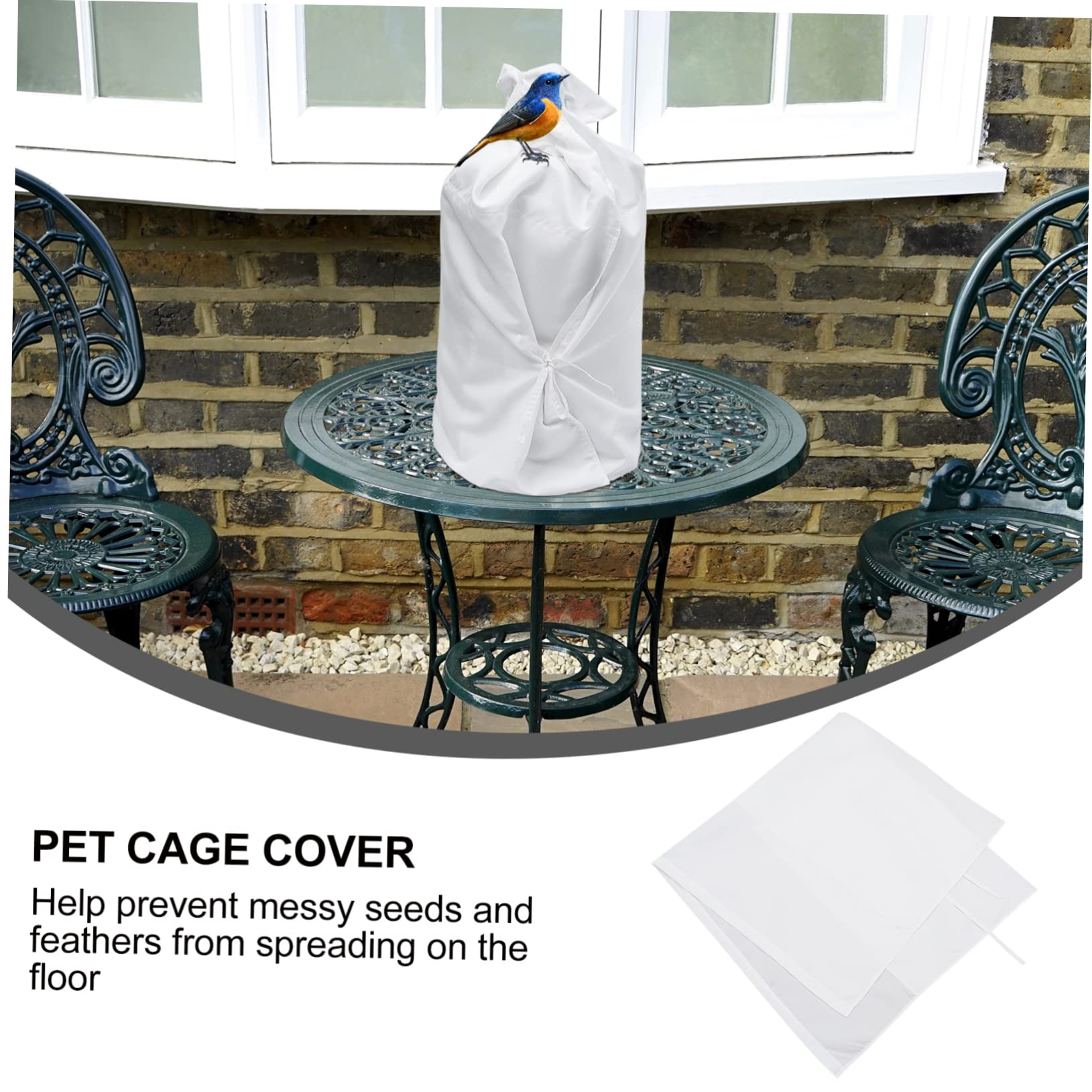 VANZACK Cover Cage Parrot Cage Liners Cage Cage Shield Birdcage Cover for Catching Birds White