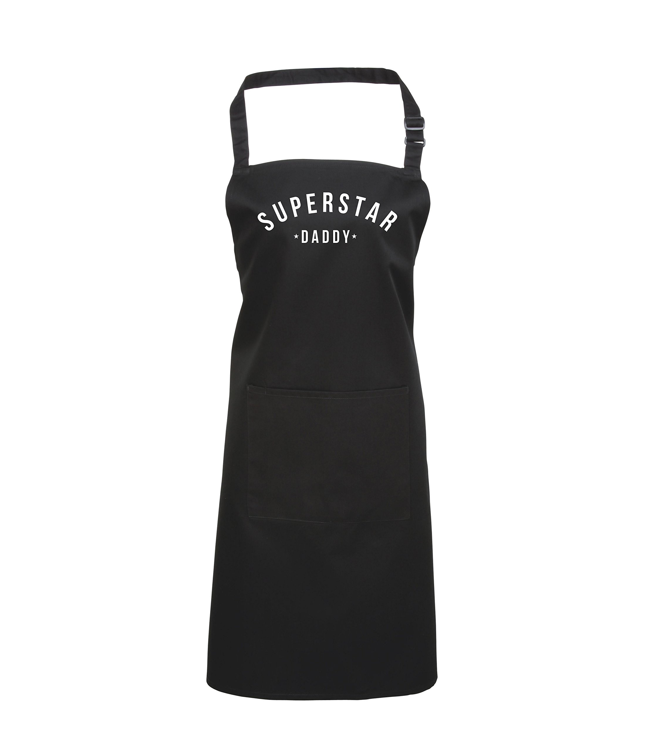 Edward Sinclair Superstar Daddy Black Apron with White Print