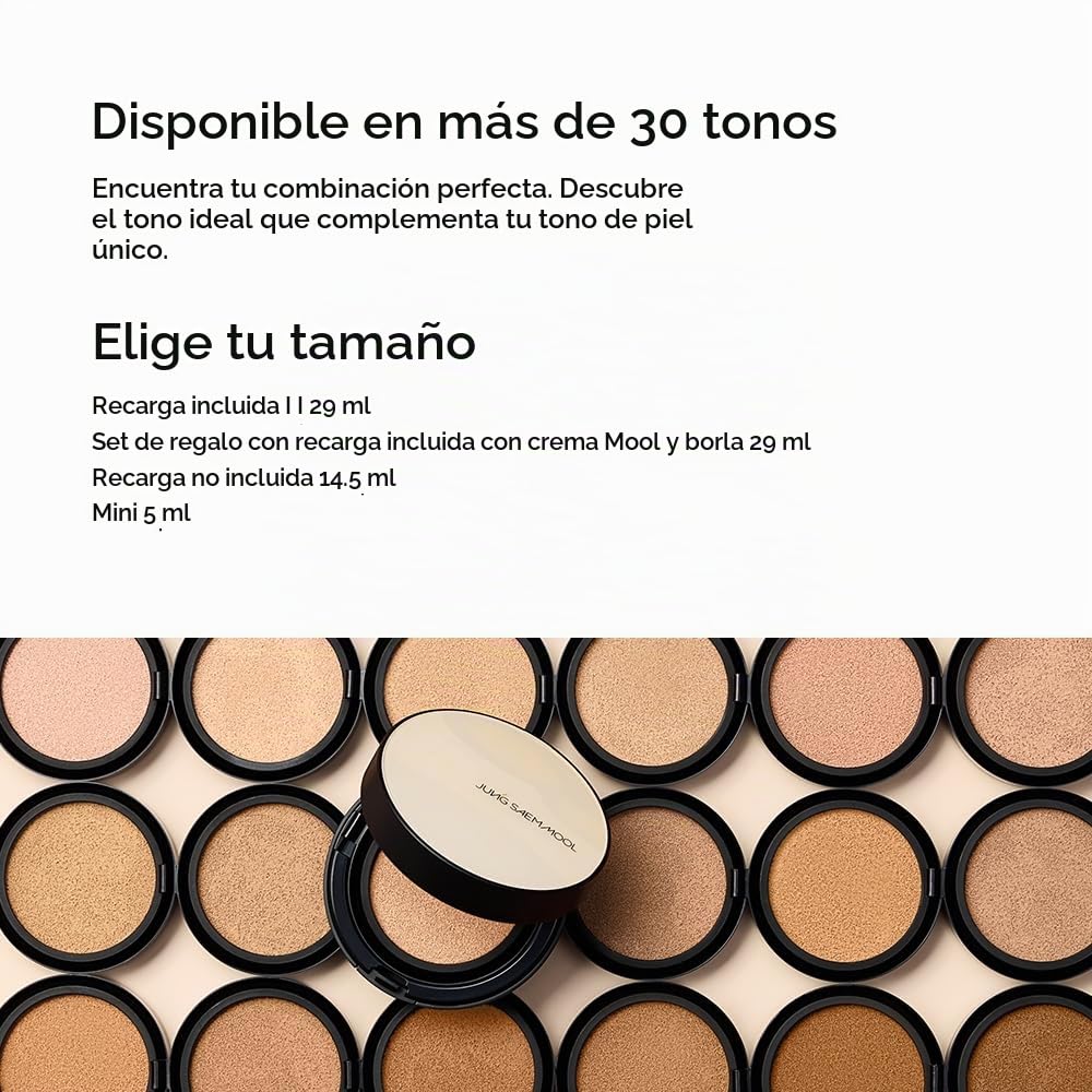 Jungsaemmool Piel Esencial Nuder Cojín Spf50 + Pa +++ Claro Sin Rifll Luz