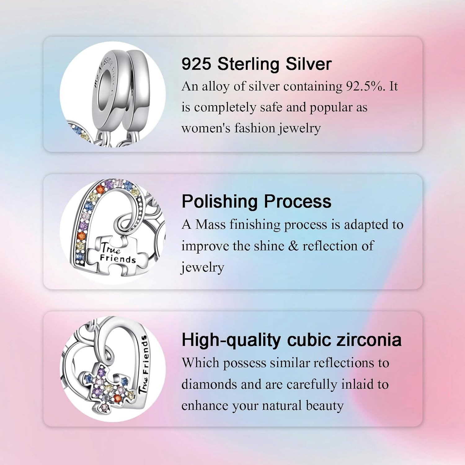 Bible Family Mom Wife Love Heart Dangle Charm 925 Sterling Silver Charms fits Bracelets and Necklace Pendant Bead Charms Jewelry Present for Women Family Friends - Image 6